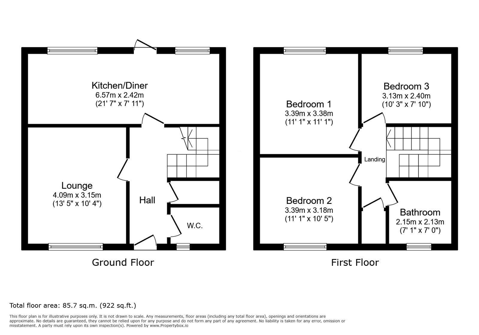 Floorplan of 3 bedroom Semi Detached House for sale, Chargeable Street, London, E16