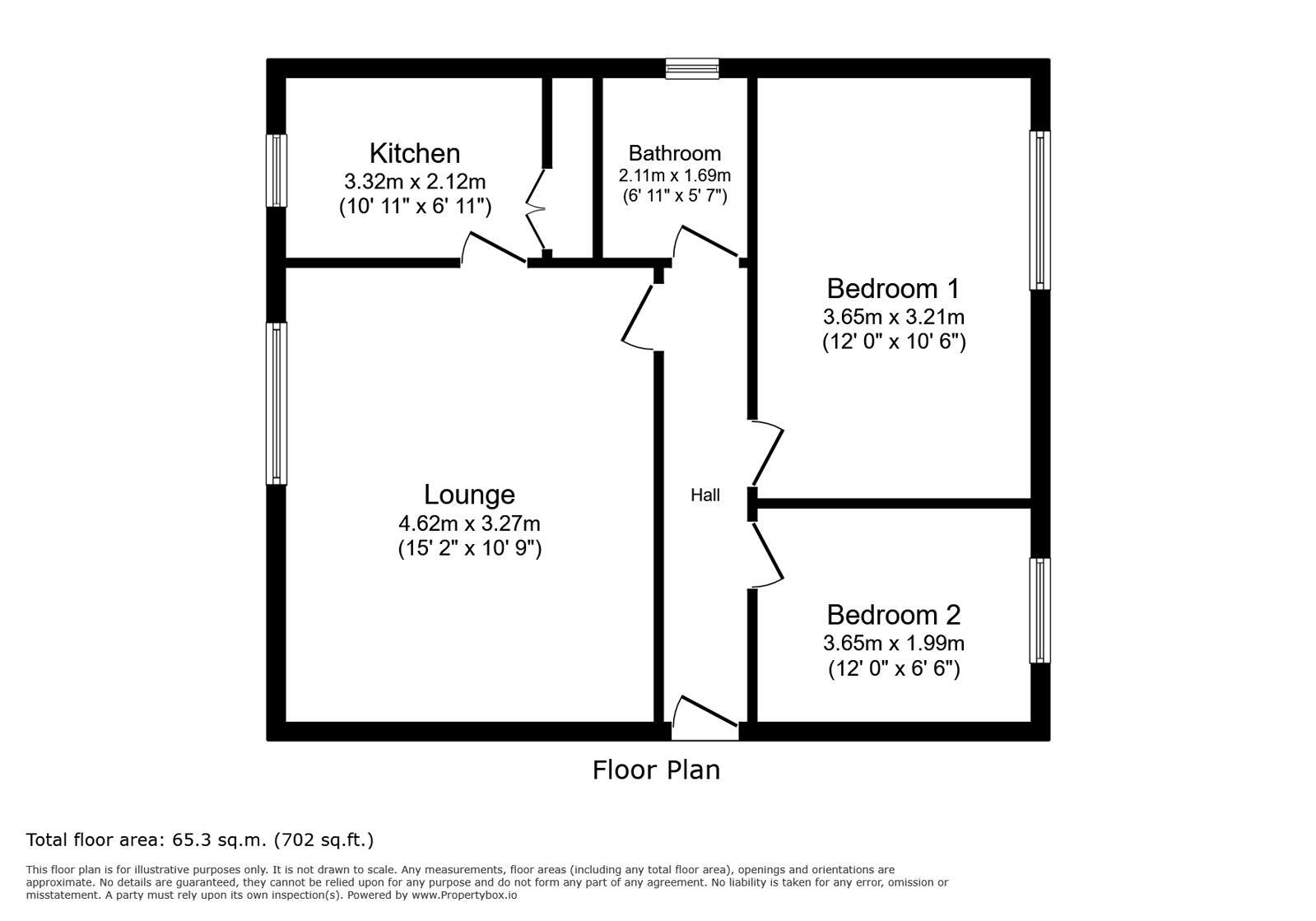 Floorplan of 2 bedroom Flat for sale, Crown Mews, London, E13