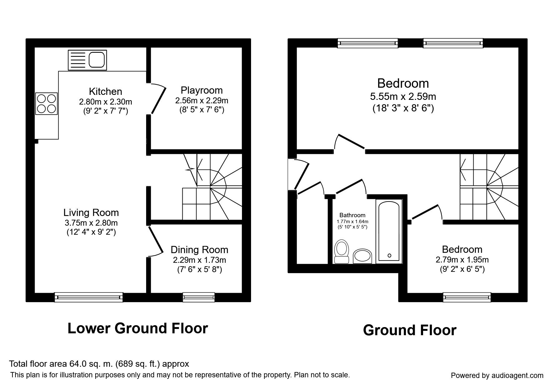 Floorplan of 2 bedroom  Flat to rent, Aire Street, Knottingley, West Yorkshire, WF11