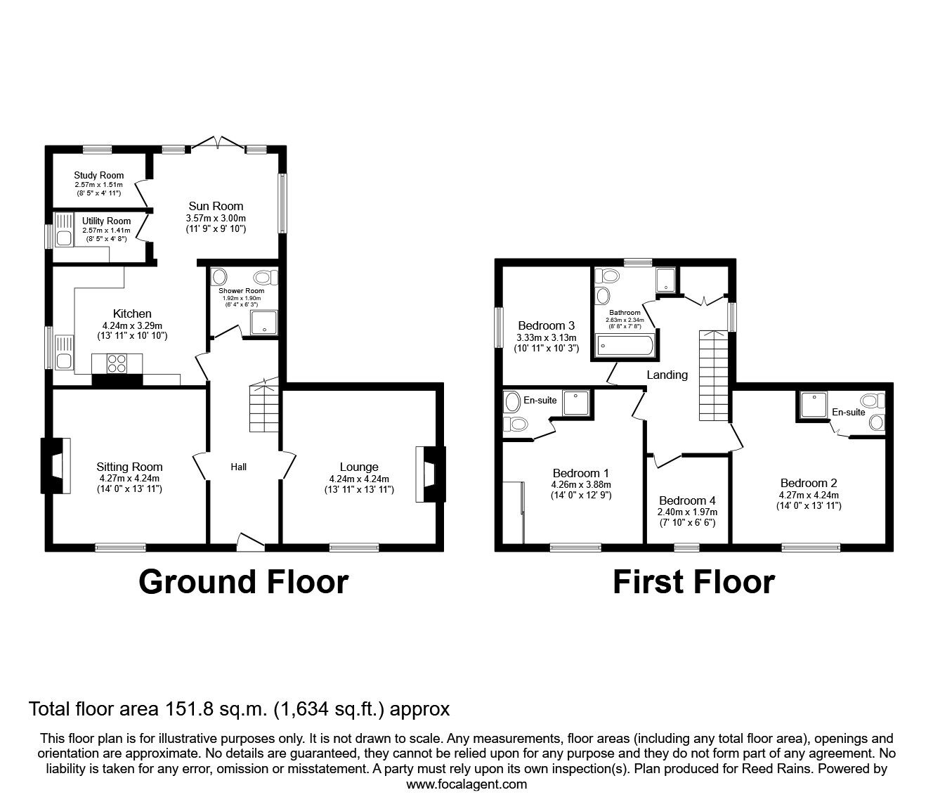 Floorplan of 4 bedroom Detached House for sale, Barnsley Road, Hemsworth, West Yorkshire, WF9