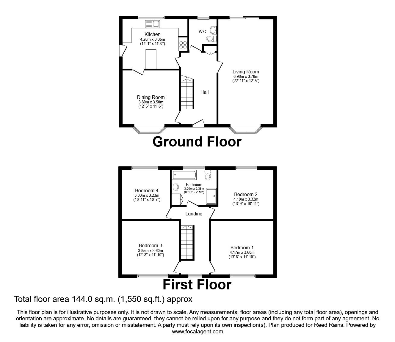 Floorplan of 4 bedroom Detached House for sale, Rectory Garth, Hemsworth, West Yorkshire, WF9