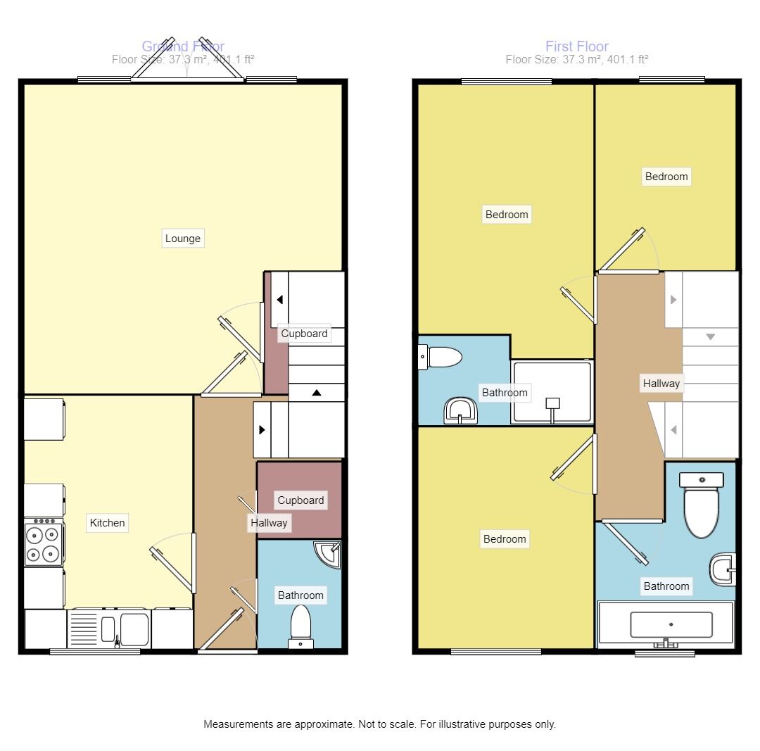 Floorplan of 3 bedroom Semi Detached House for sale, Drawbridge Avenue, Pontefract, West Yorkshire, WF8