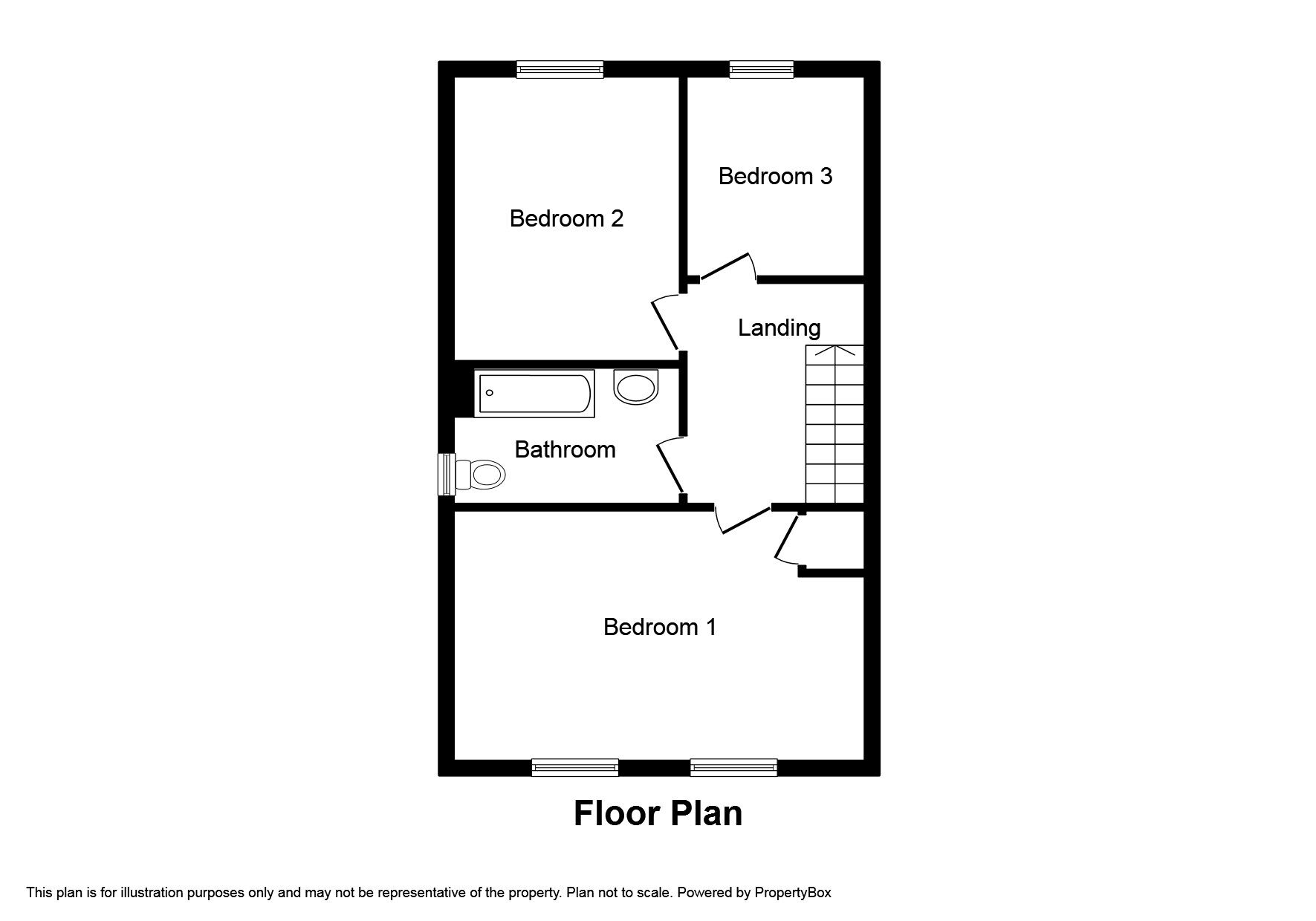 Floorplan of 3 bedroom Semi Detached House to rent, Miners Lane, Hemsworth, West Yorkshire, WF9