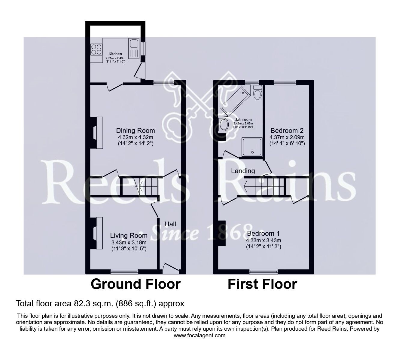 2 bedroom Mid Terrace House for sale, Willow Lane, Featherstone, WF7
