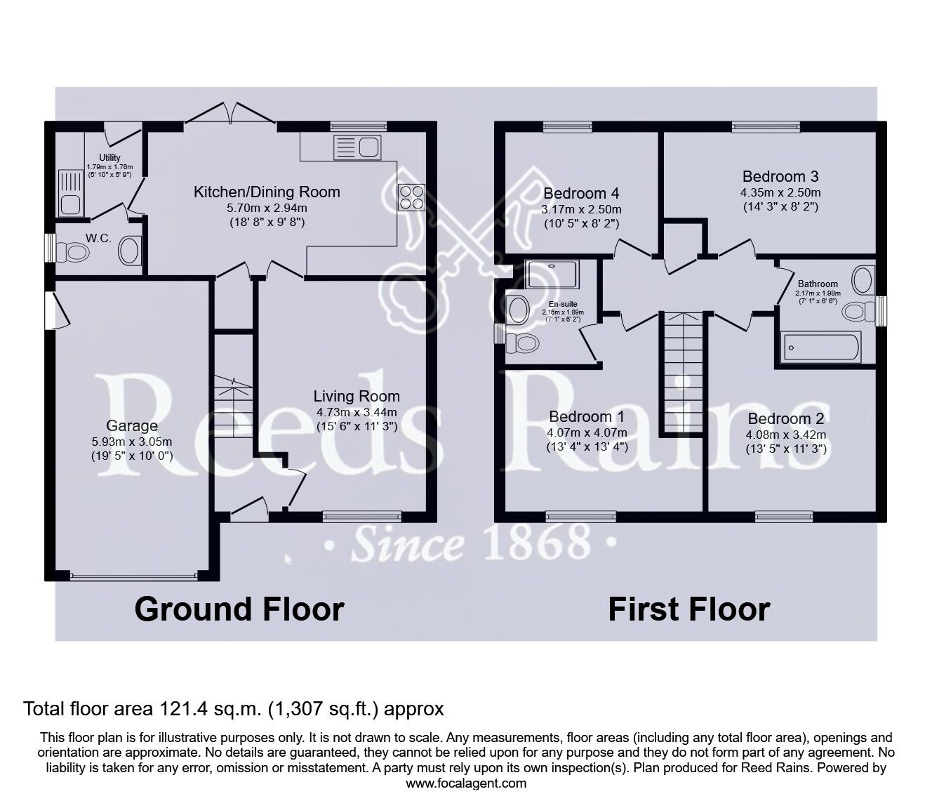 Floorplan of 4 bedroom Detached House for sale, Heather Court, Pontefract, West Yorkshire, WF8