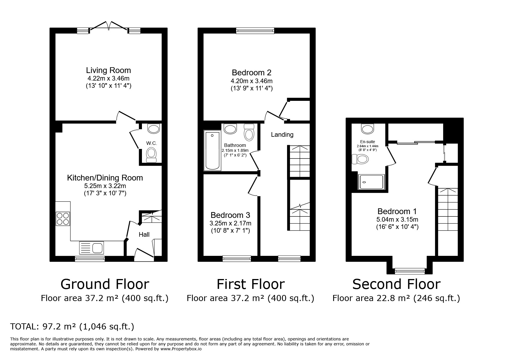Floorplan of 3 bedroom Mid Terrace House for sale, Dixon Mews, Featherstone, West Yorkshire, WF7