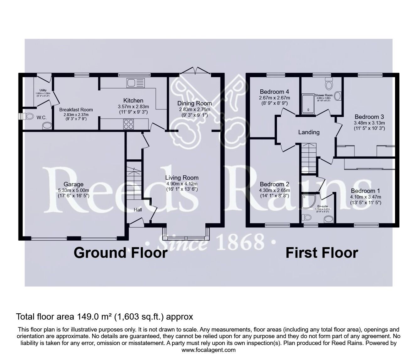 Floorplan of 4 bedroom Detached House for sale, Valley Gardens, Darrington, West Yorkshire, WF8