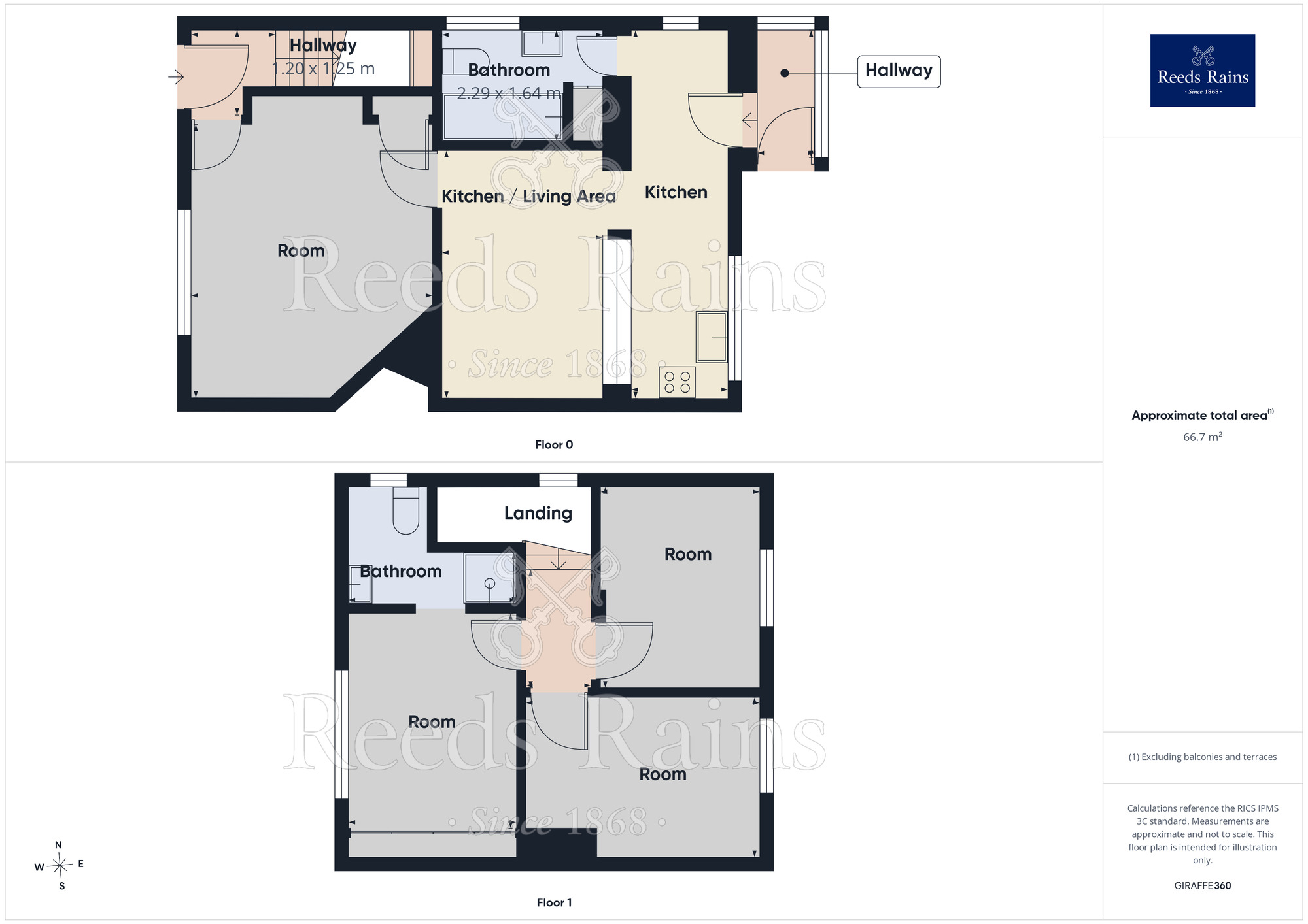 Floorplan of 3 bedroom End Terrace House to rent, West Park Terrace, Darrington, West Yorkshire, WF8