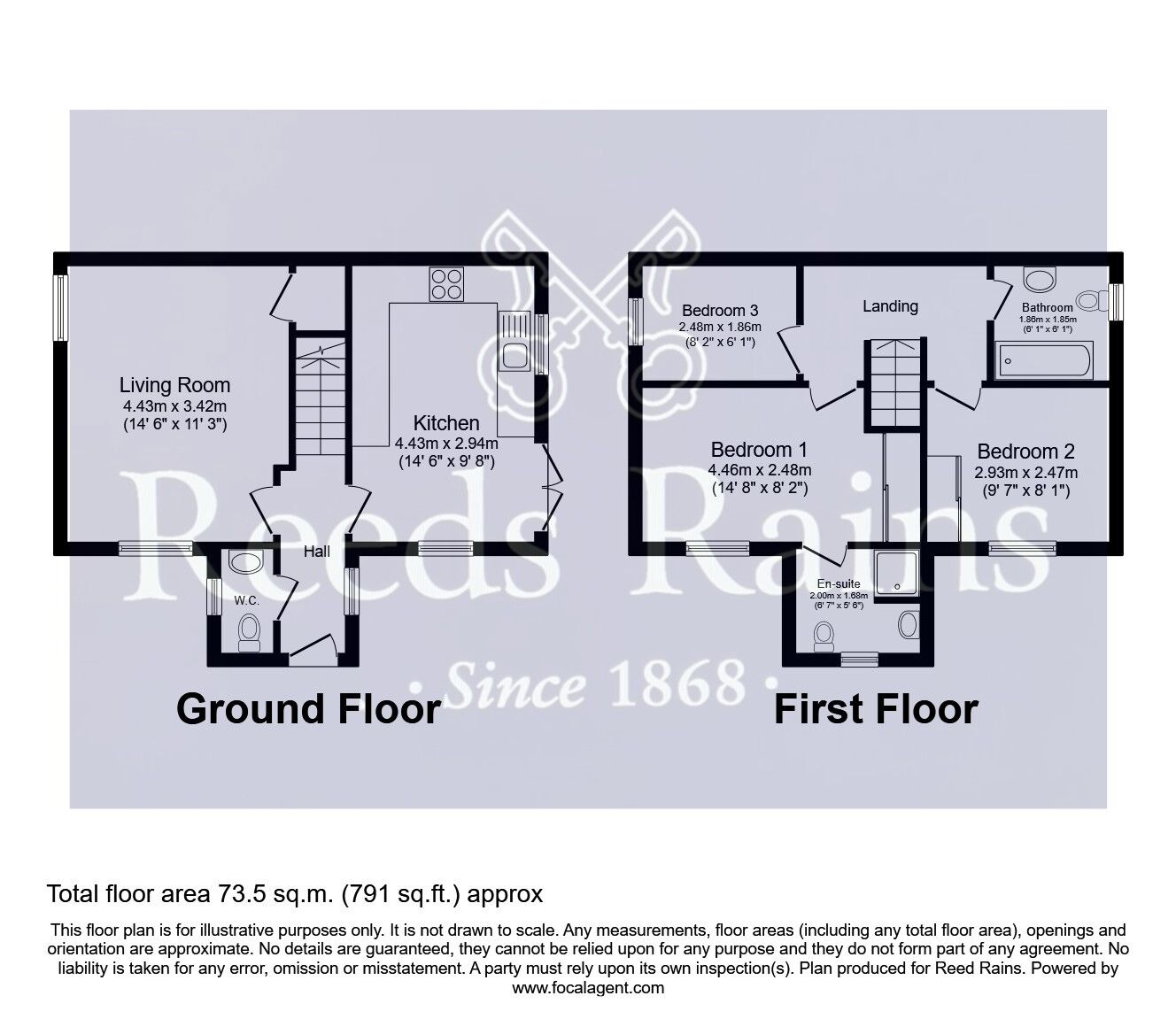 Floorplan of 3 bedroom Detached House for sale, Pear Tree Mews, Knottingley, West Yorkshire, WF11