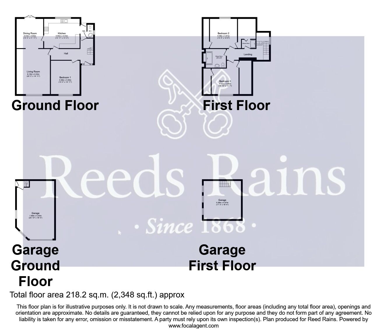 Floorplan of 3 bedroom Detached House for sale, Ferrybridge Road, Pontefract, West Yorkshire, WF8