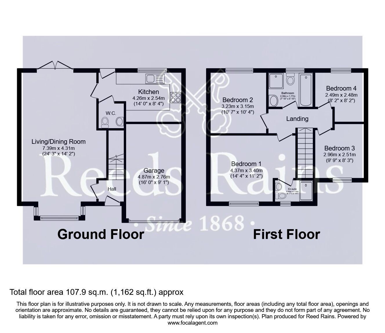 Floorplan of 4 bedroom Detached House for sale, Faith Street, South Kirkby, West Yorkshire, WF9