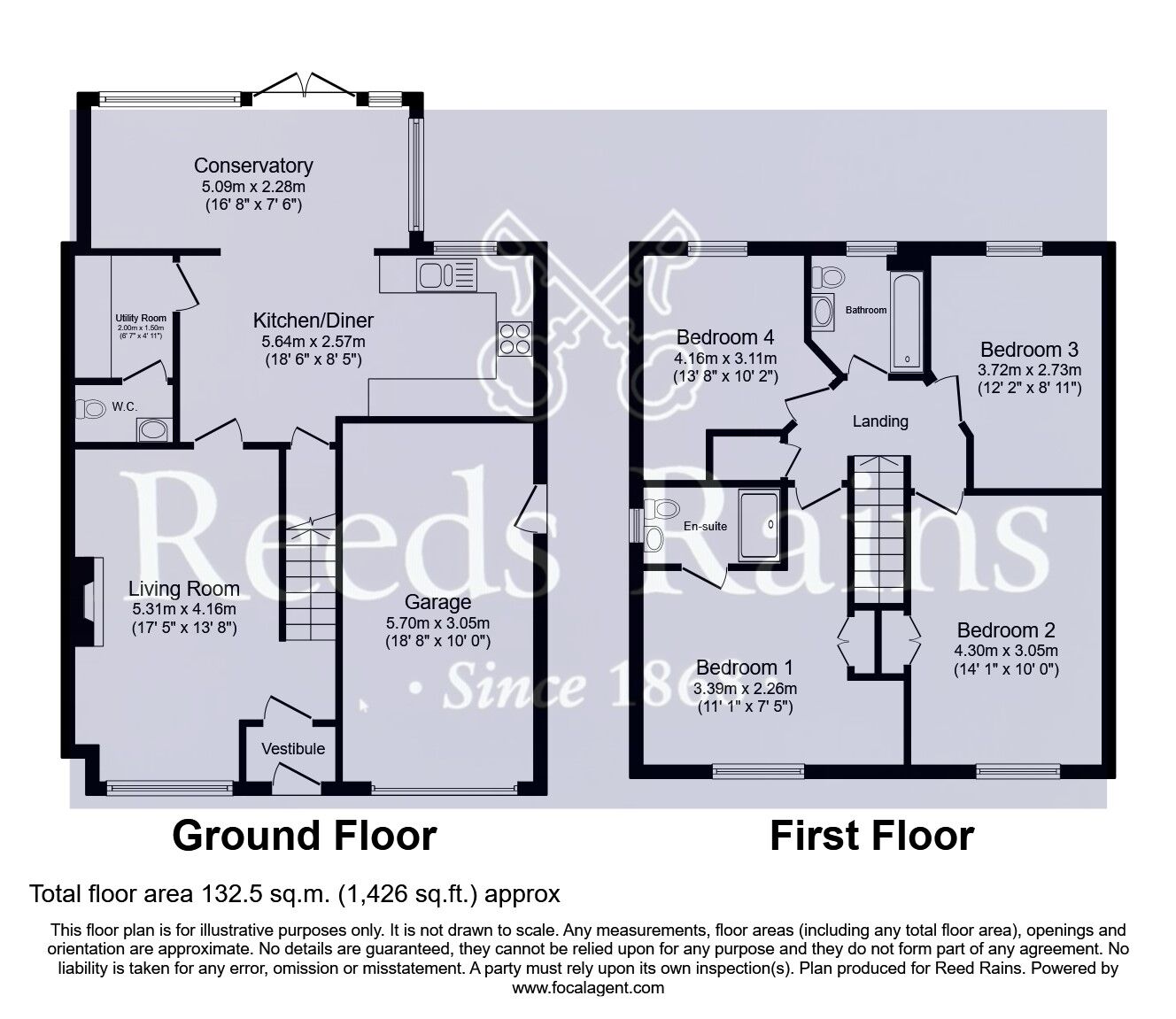 Floorplan of 4 bedroom Detached House for sale, Poppy Fields Way, Pontefract, West Yorkshire, WF8