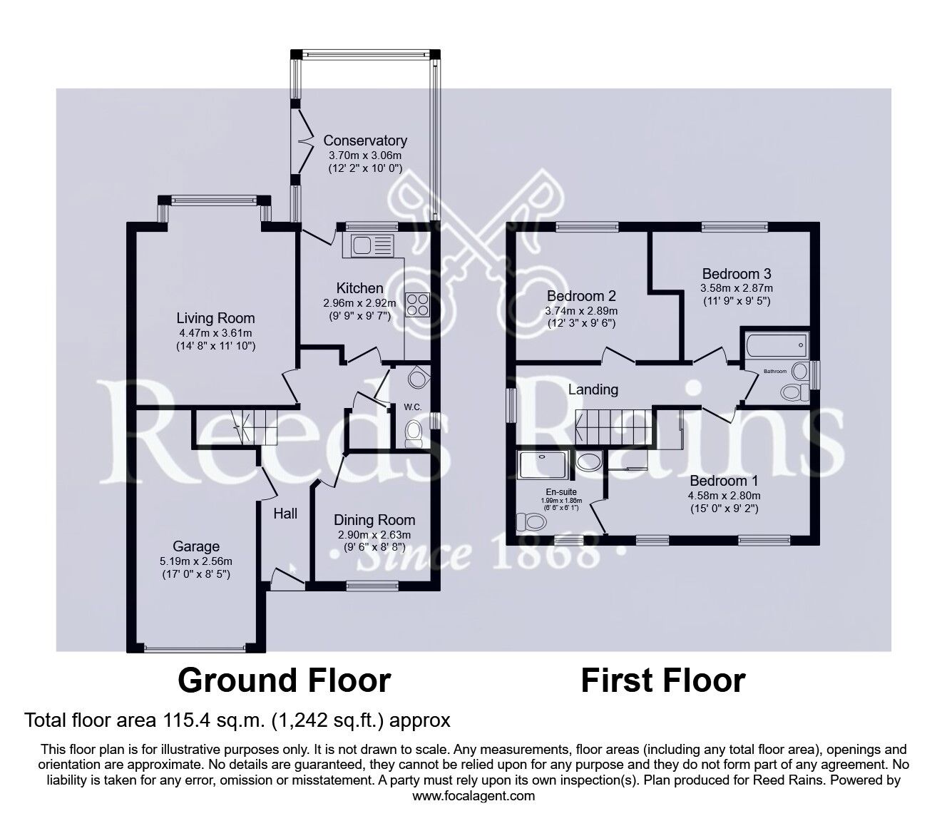 Floorplan of 3 bedroom Detached House for sale, Durban Close, Featherstone, Wakefield,, WF7