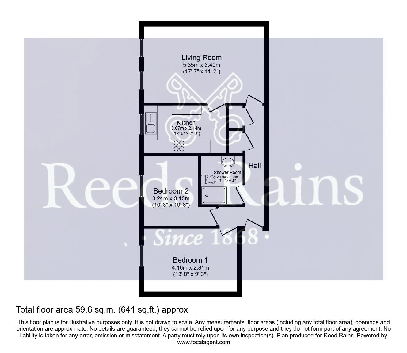 Floorplan of 2 bedroom  Flat for sale, Northgate Lodge, Skinner Lane, West Yorkshire, WF8