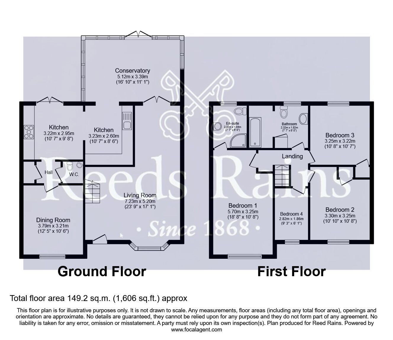 Floorplan of 4 bedroom Detached House for sale, Station Road, Ackworth, West Yorkshire, WF7