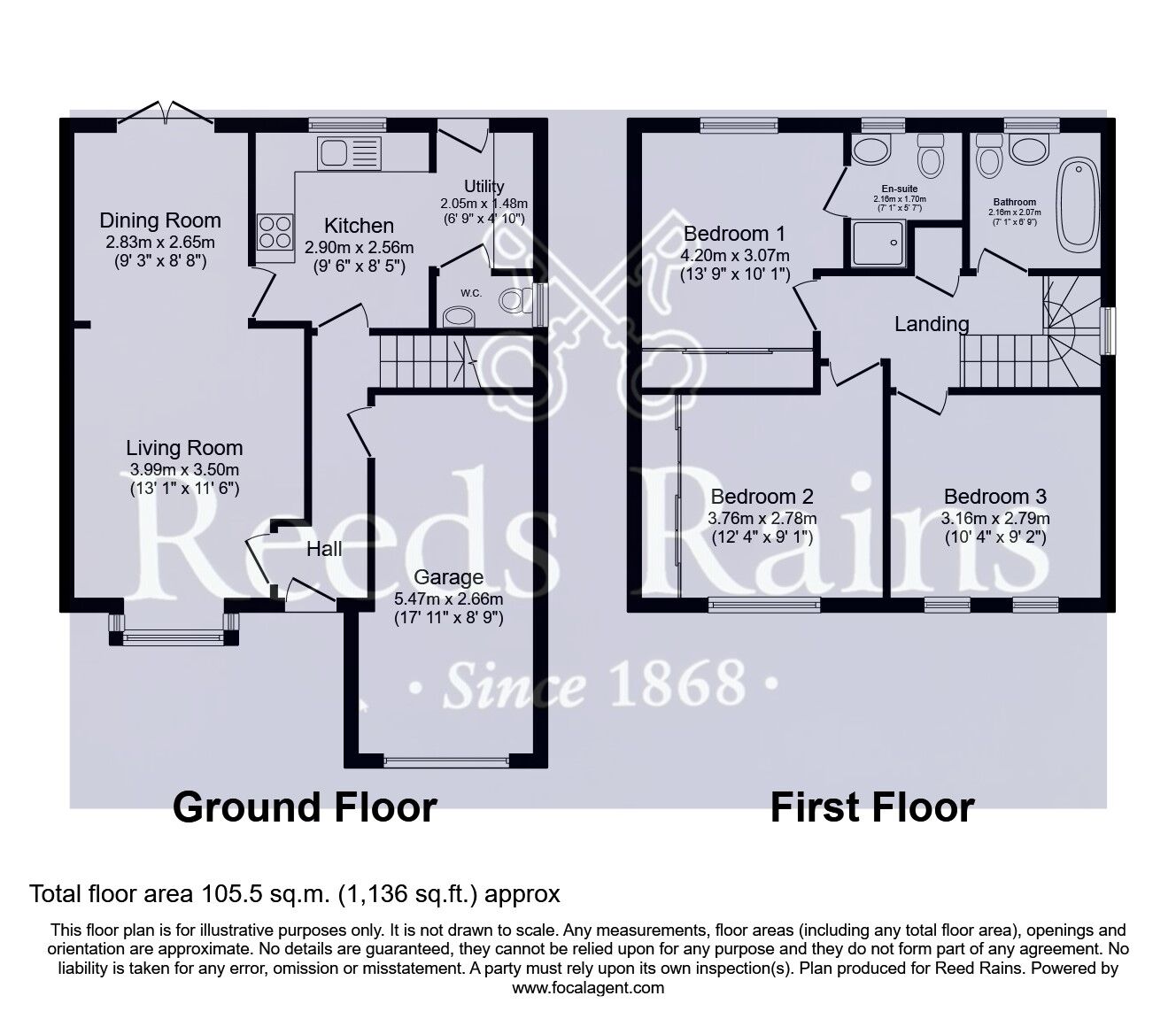 Floorplan of 3 bedroom Detached House for sale, Cavendish Avenue, Pontefract, West Yorkshire, WF8