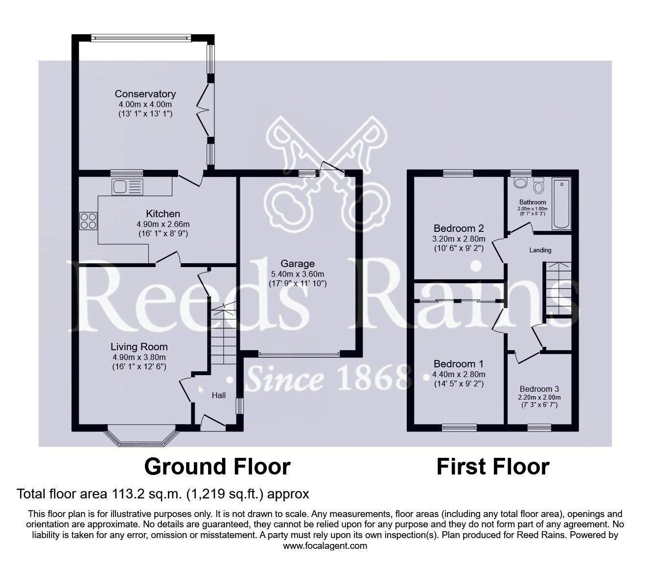 Floorplan of 3 bedroom Semi Detached House for sale, Queen Margarets Drive, Byram, North Yorkshire, WF11