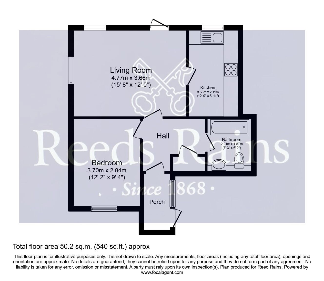 Floorplan of 1 bedroom  Flat for sale, Northgate Lodge, Skinner Lane, West Yorkshire, WF8