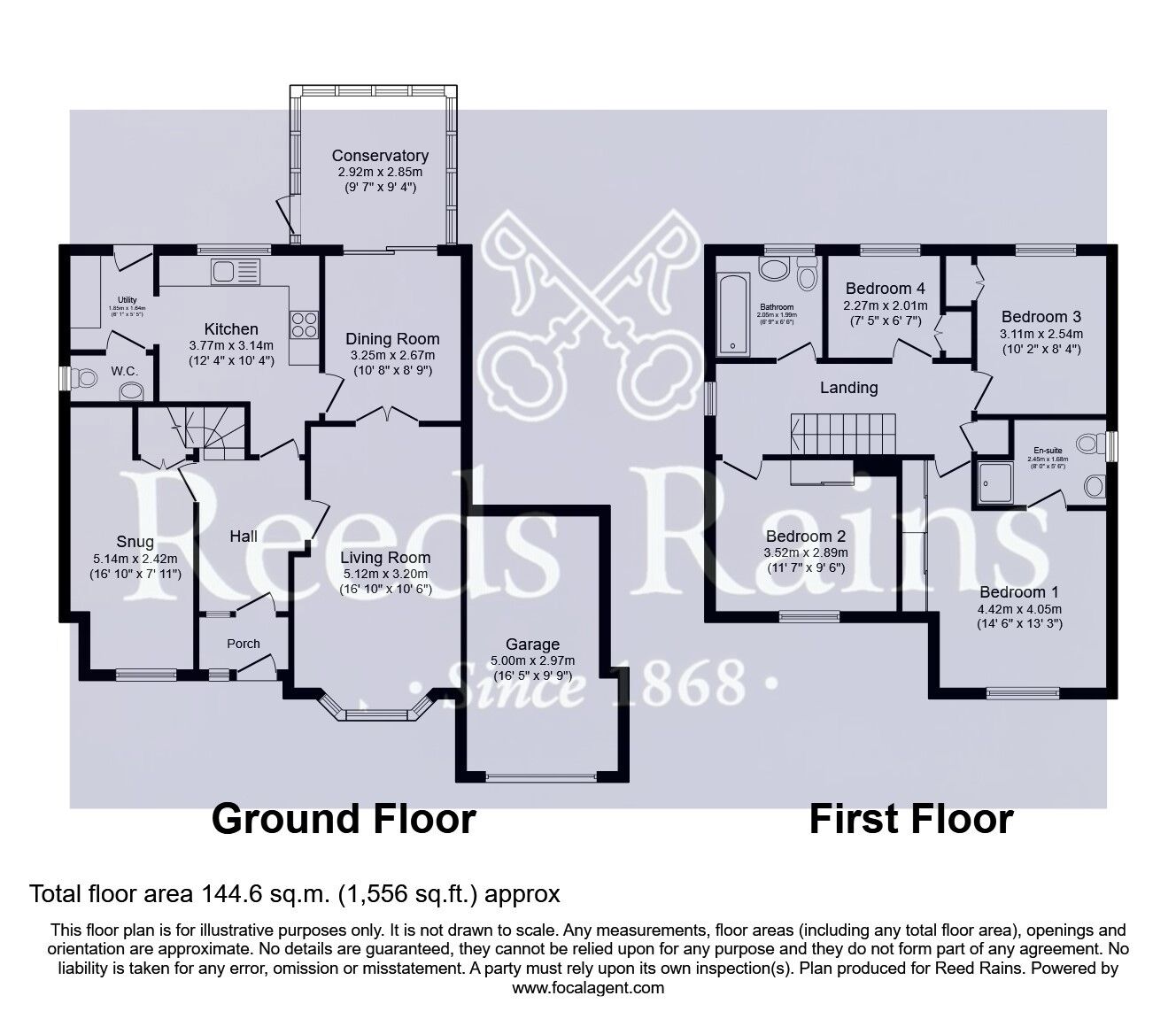 Floorplan of 4 bedroom Detached House for sale, Cranbrook Way, Pontefract, West Yorkshire, WF8