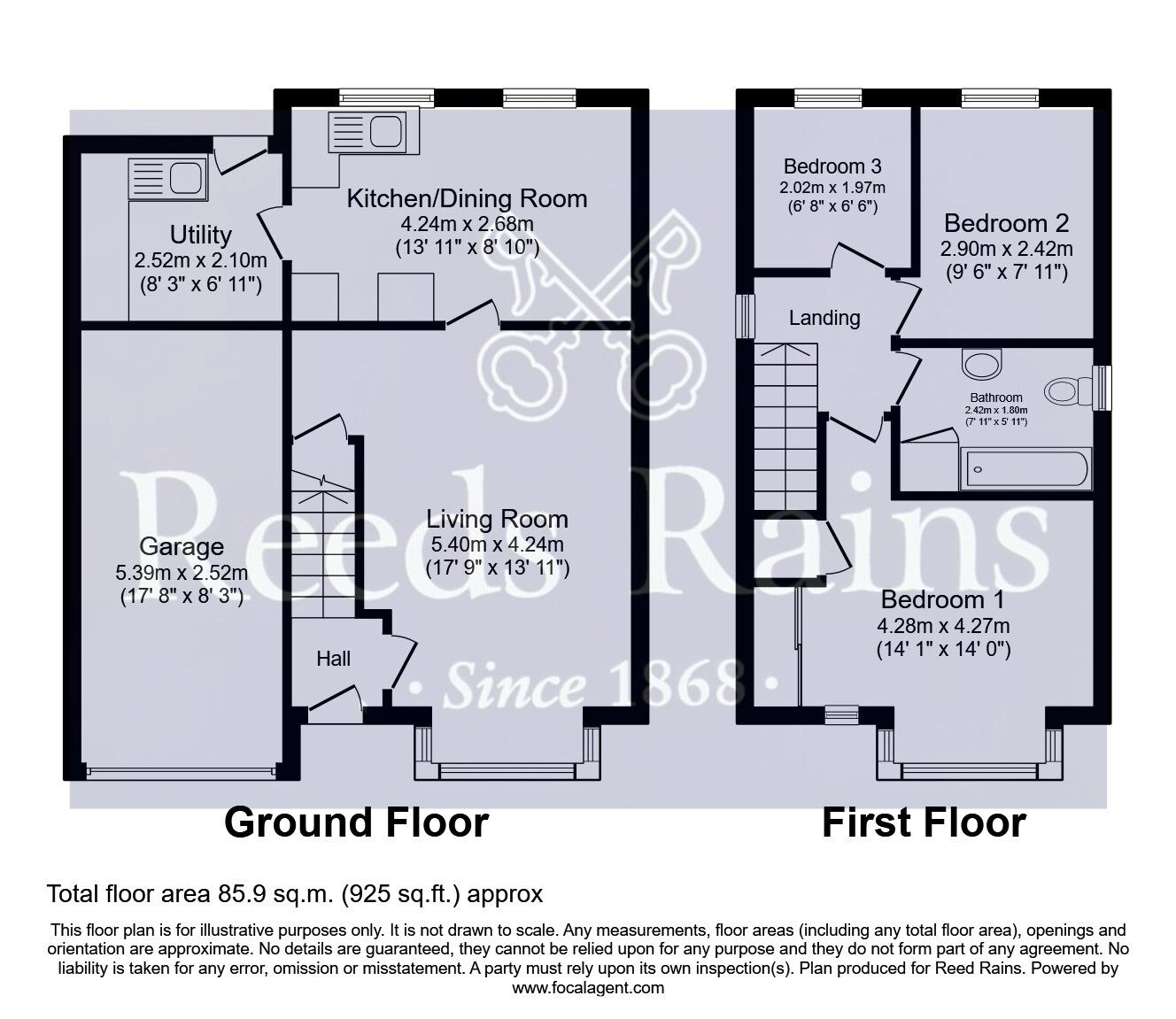 Floorplan of 3 bedroom Detached House for sale, Richmond Road, Upton, West Yorkshire, WF9