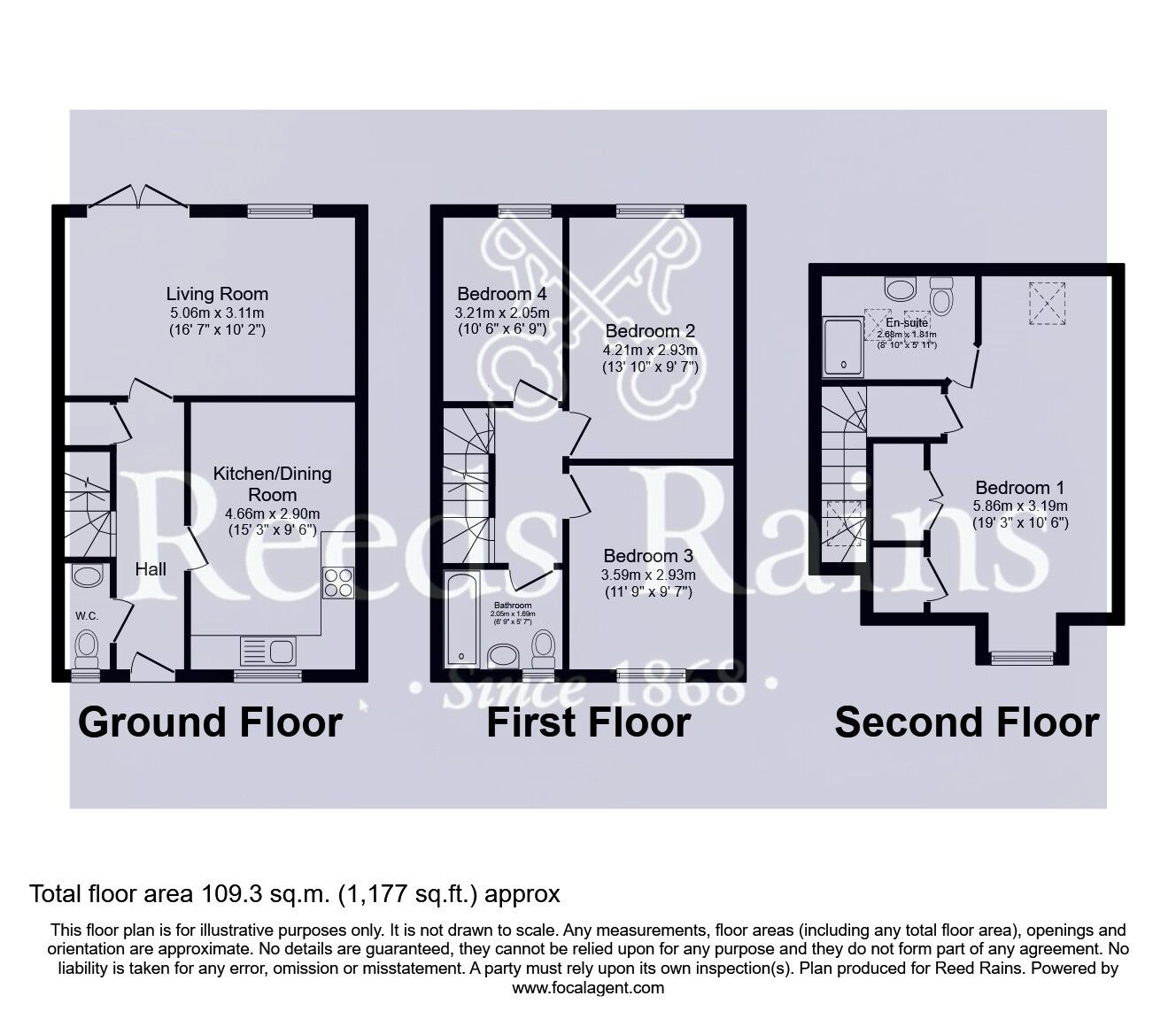 Floorplan of 4 bedroom Semi Detached House for sale, Holme Farm Way, Pontefract, West Yorkshire, WF8