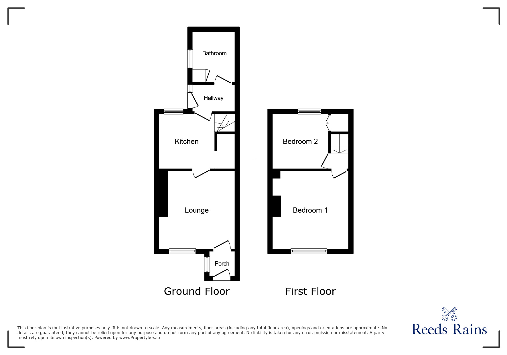 Floorplan of 2 bedroom Mid Terrace House to rent, Barnsley Road, South Kirkby, West Yorkshire, WF9