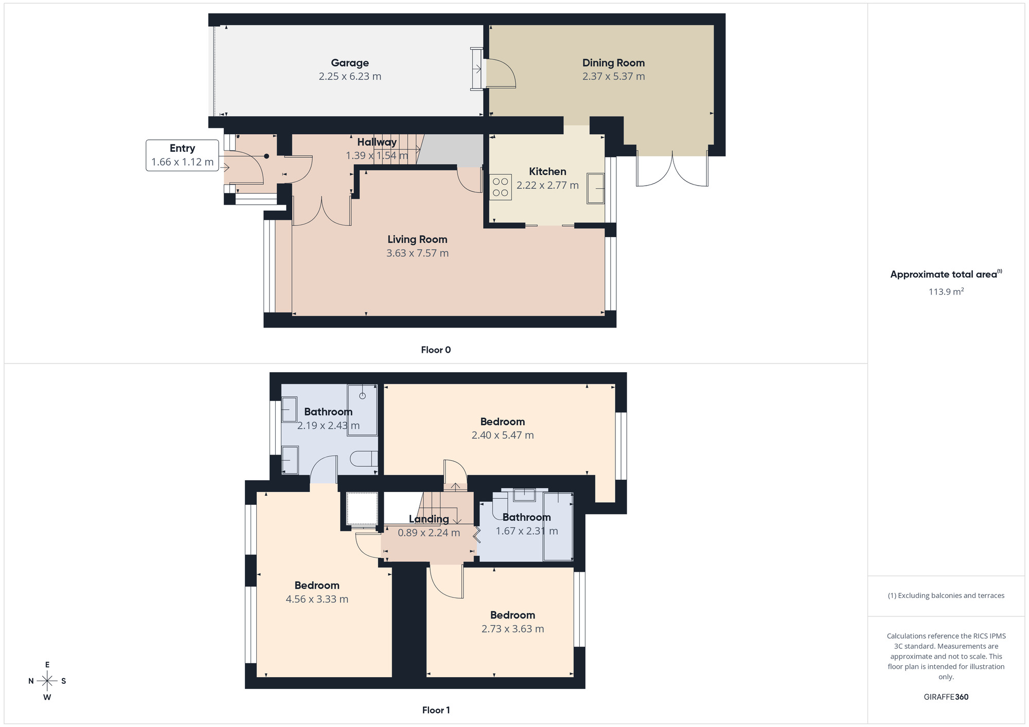 Floorplan of 3 bedroom Semi Detached House for sale, Bexhill Close, Pontefract, West Yorkshire, WF8