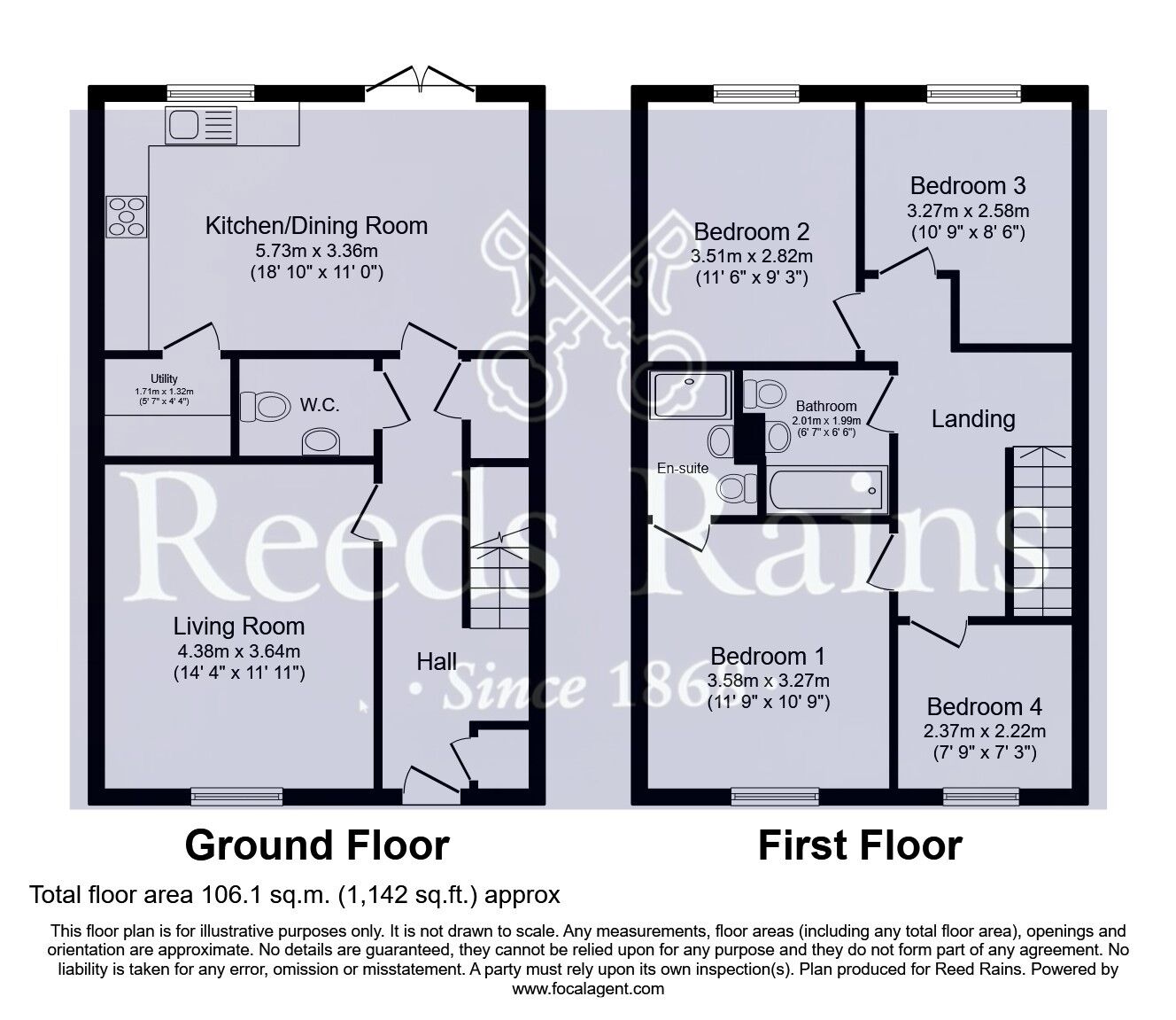 Floorplan of 4 bedroom Detached House for sale, Castle Close, Pontefract, West Yorkshire, WF8