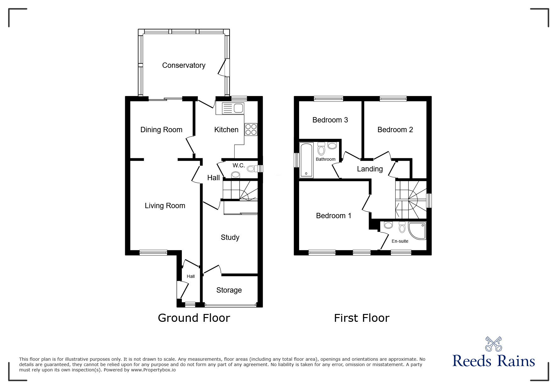 Floorplan of 3 bedroom Detached House for sale, Clover Walk, Upton, West Yorkshire, WF9