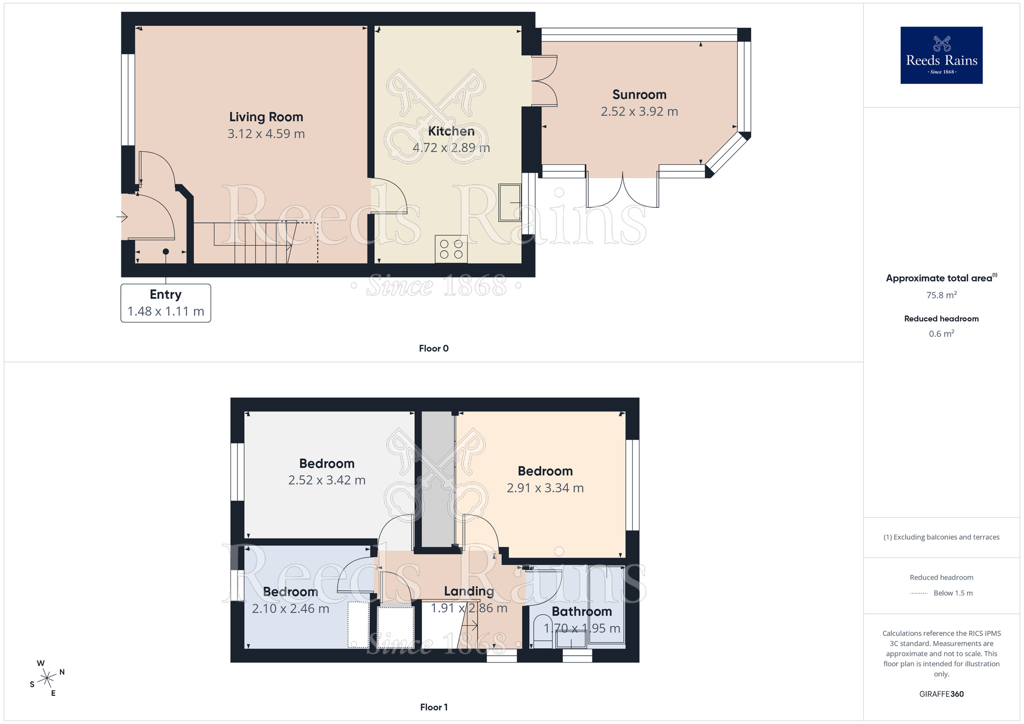 Floorplan of 3 bedroom Semi Detached House for sale, Harvest Close, Pontefract, West Yorkshire, WF8