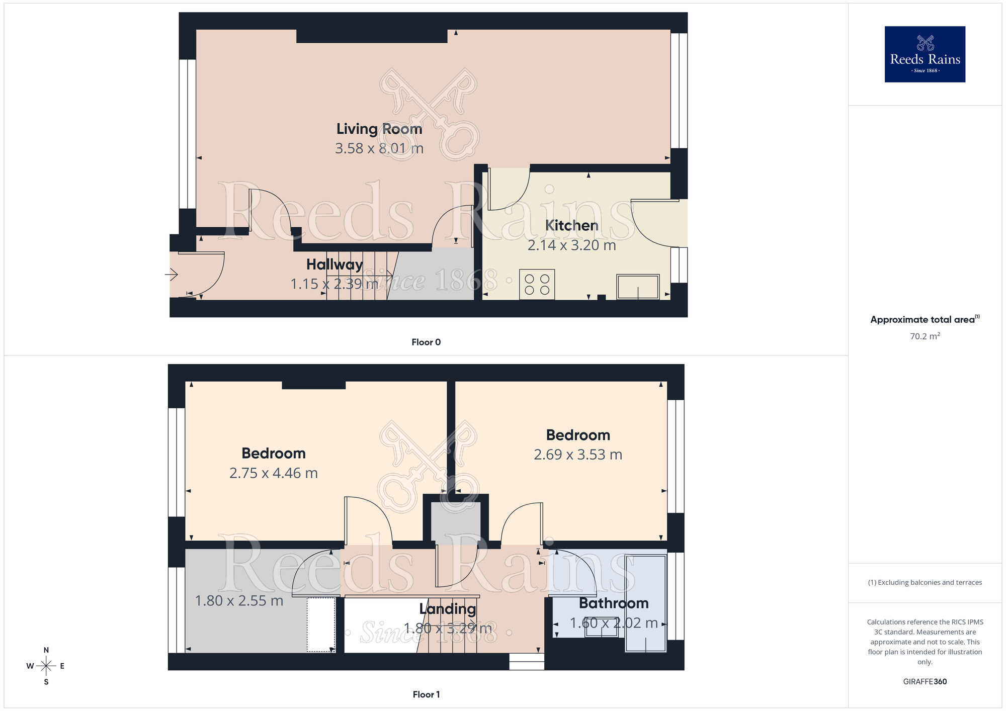Floorplan of 3 bedroom Semi Detached House for sale, Downland Crescent, Knottingley, West Yorkshire, WF11