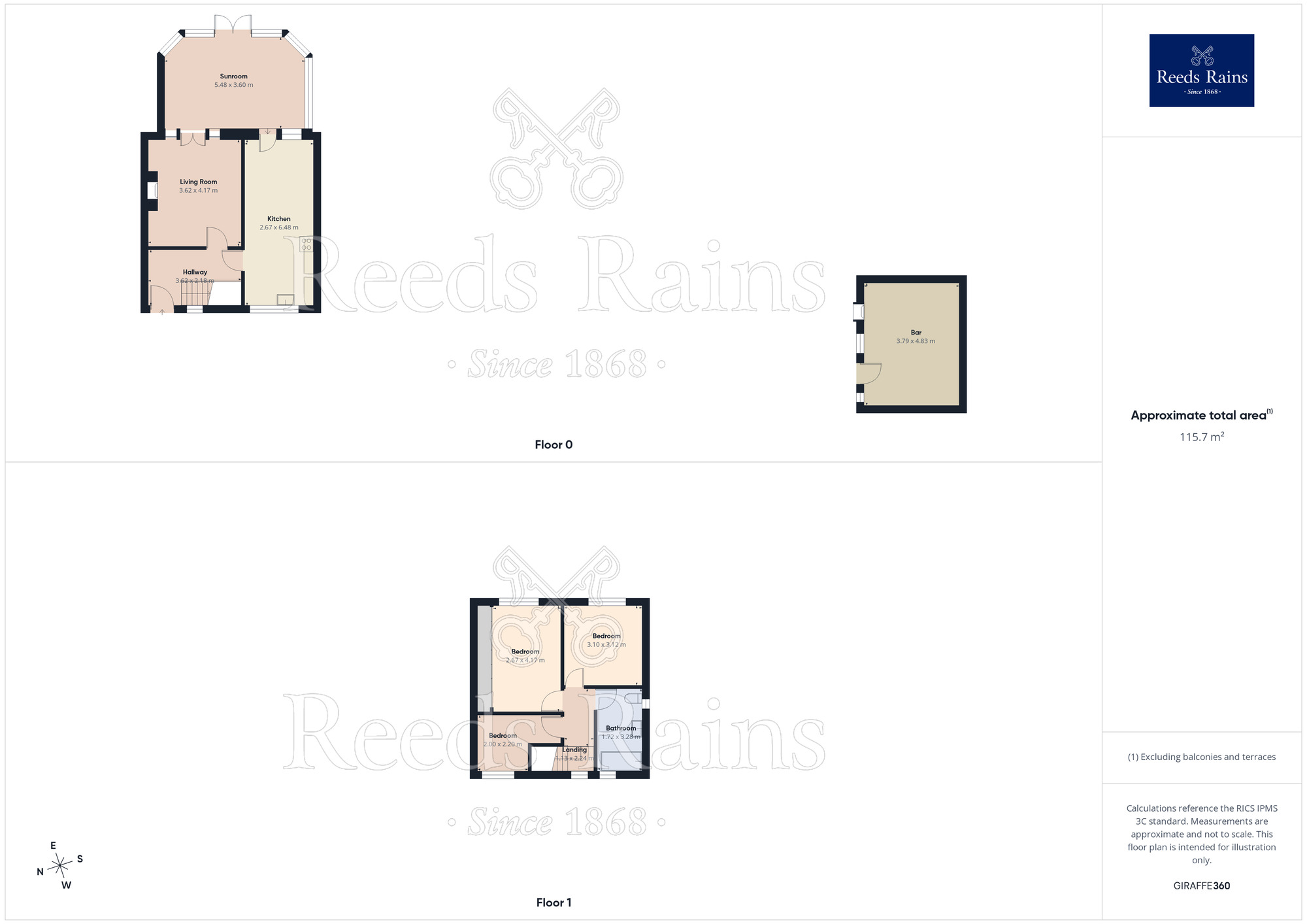 Floorplan of 3 bedroom Semi Detached House for sale, Queens Way, Pontefract, West Yorkshire, WF8