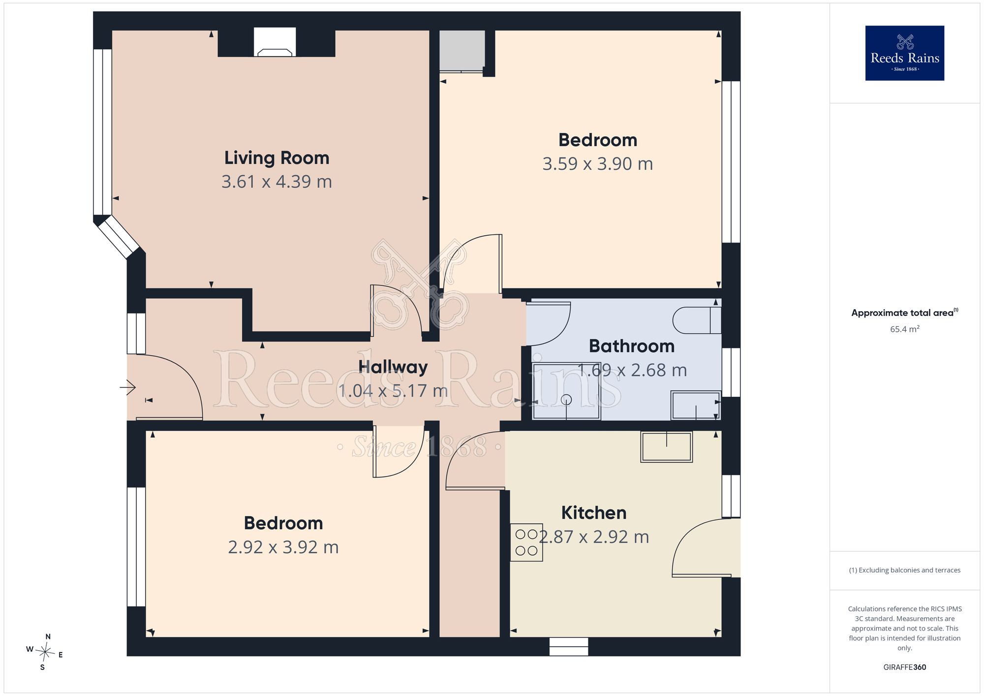 Floorplan of 2 bedroom Flat for sale, Sotheron Croft, Darrington, West Yorkshire, WF8