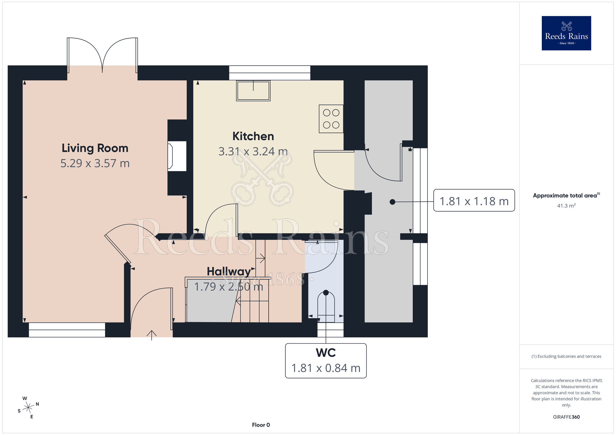Floorplan of 3 bedroom Semi Detached House for sale, Common Road, Kinsley, West Yorkshire, WF9