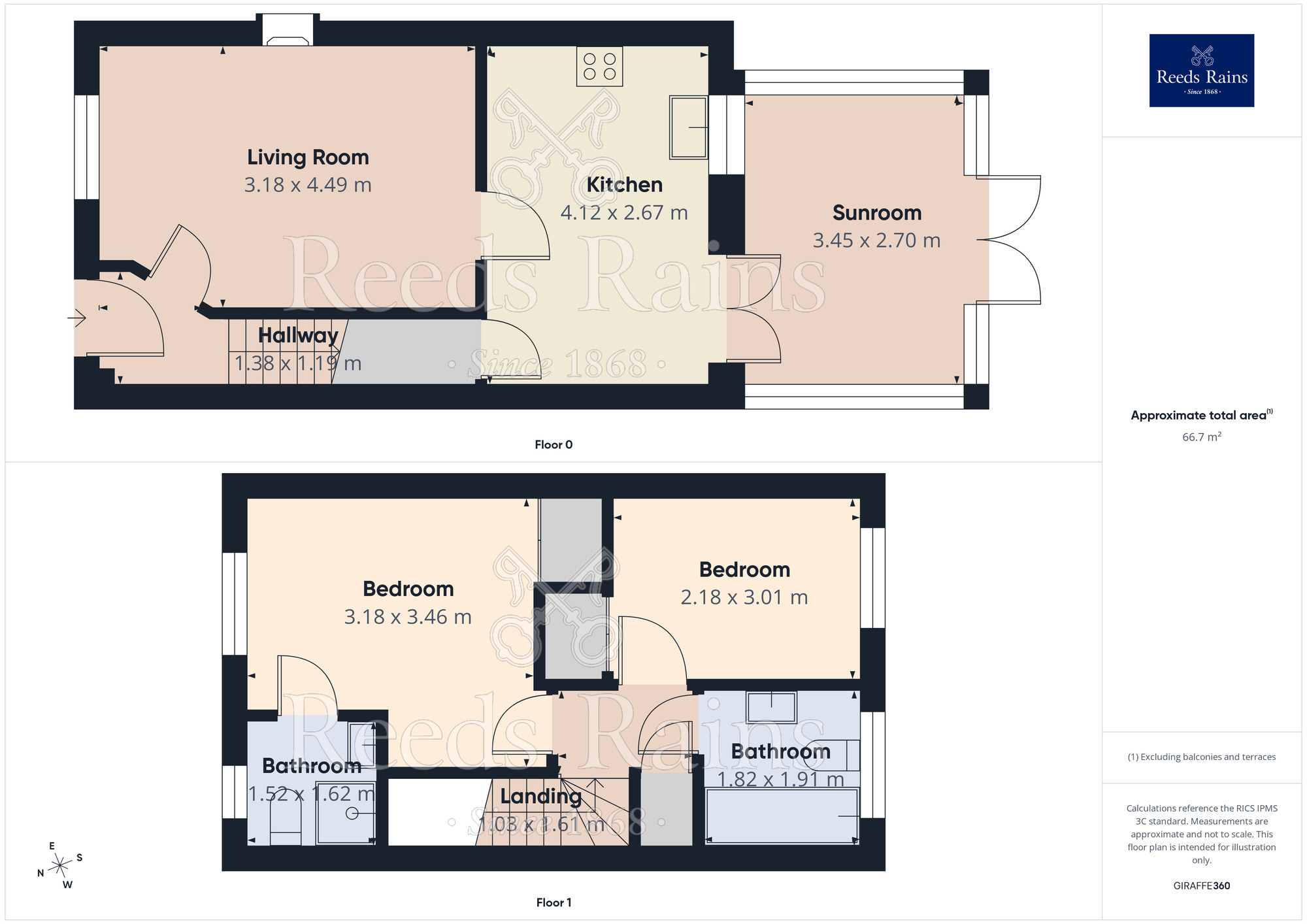 Floorplan of 2 bedroom Mid Terrace House for sale, St. Pauls Court, Pontefract, West Yorkshire, WF8