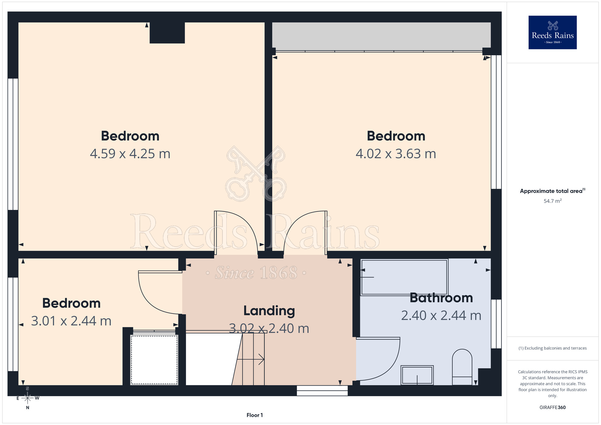 Floorplan of 3 bedroom Semi Detached House for sale, Womersley Road, Knottingley, West Yorkshire, WF11