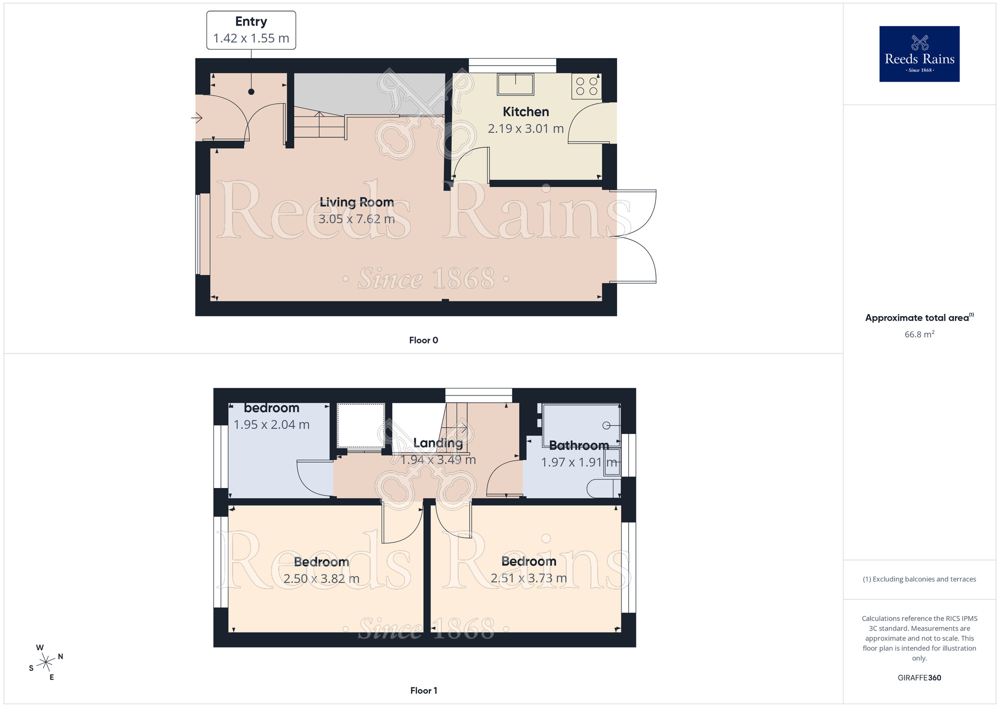 Floorplan of 3 bedroom Semi Detached House for sale, Girnhill Lane, Featherstone, West Yorkshire, WF7
