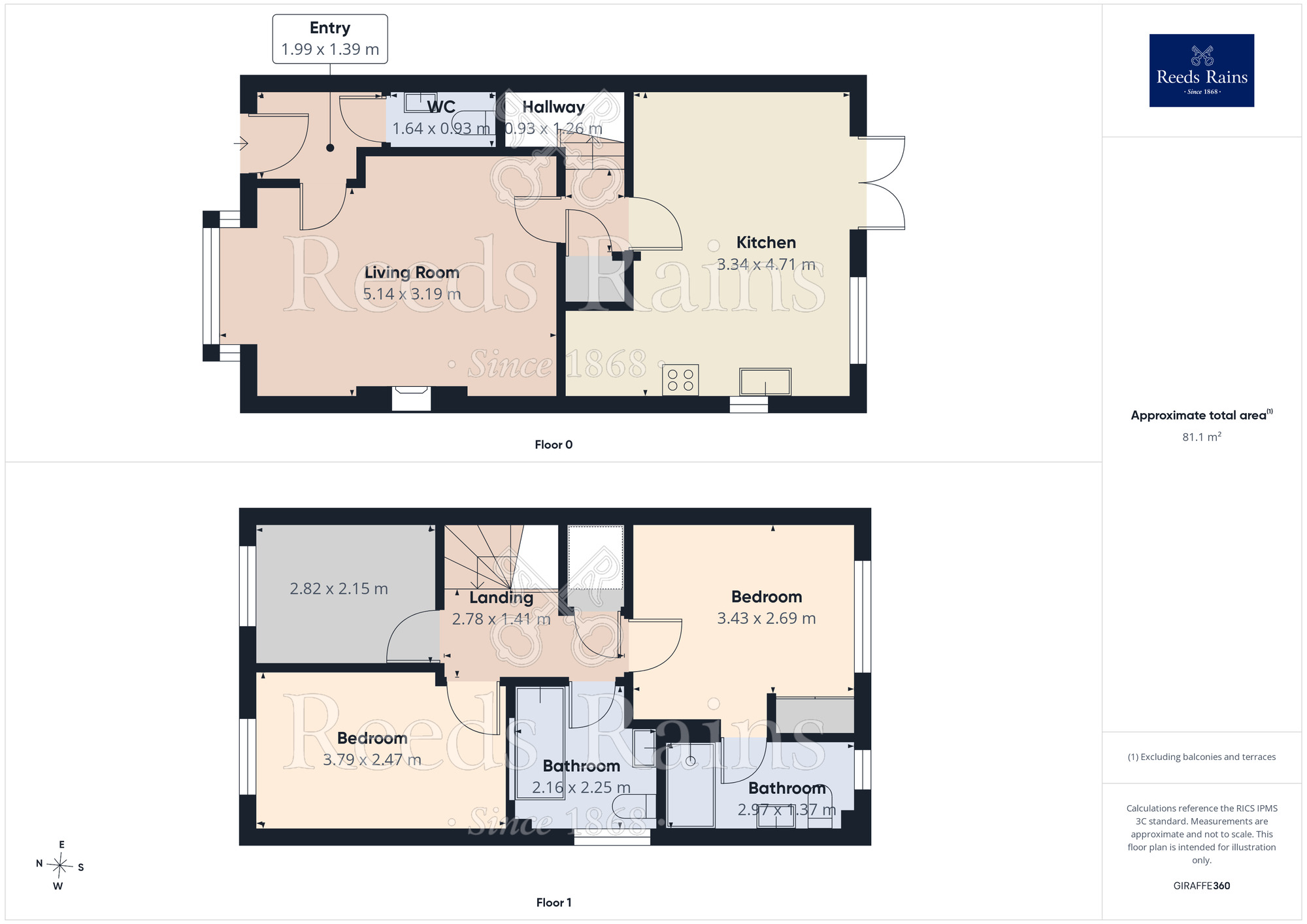 Floorplan of 3 bedroom Link Detached House to rent, Cavendish Avenue, Pontefract, West Yorkshire, WF8