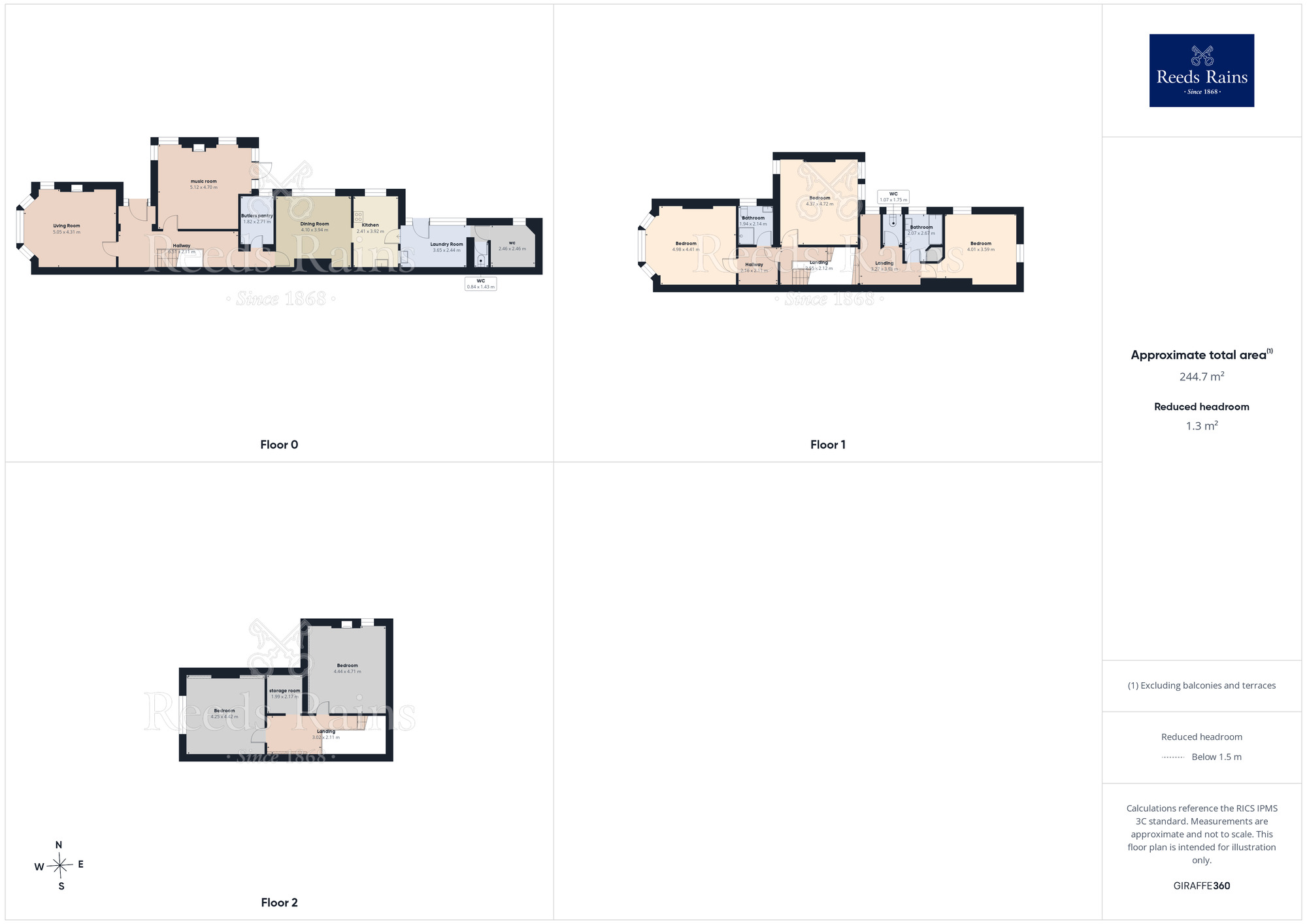 Floorplan of 4 bedroom Semi Detached House for sale, Ackworth Road, Pontefract, West Yorkshire, WF8