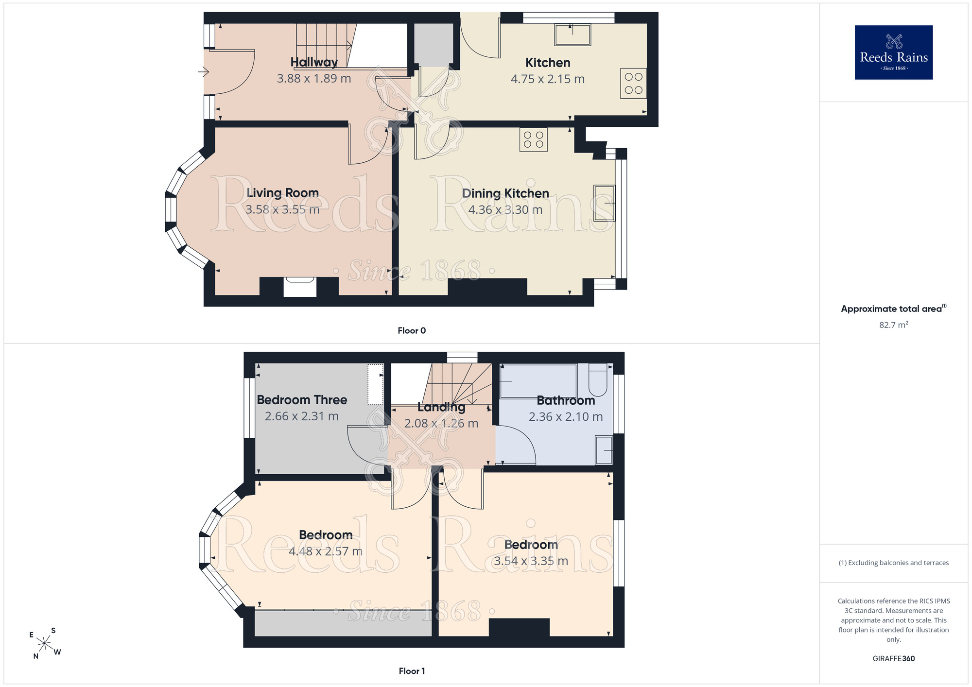 Floorplan of 3 bedroom Semi Detached House for sale, Askam Avenue, Pontefract, Wakefield, WF8