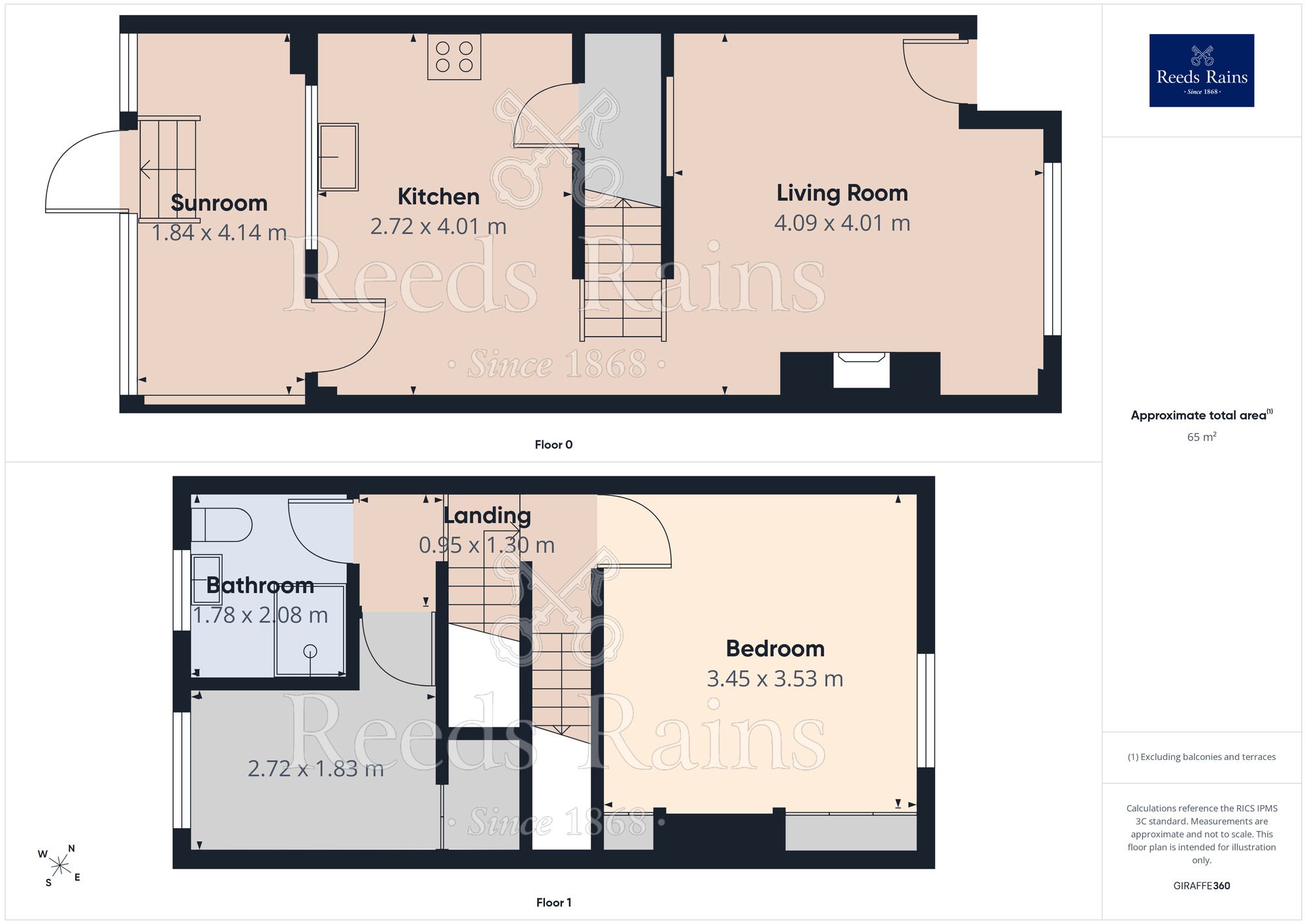 Floorplan of 2 bedroom Mid Terrace House for sale, Queen Street, Pontefract, West Yorkshire, WF8