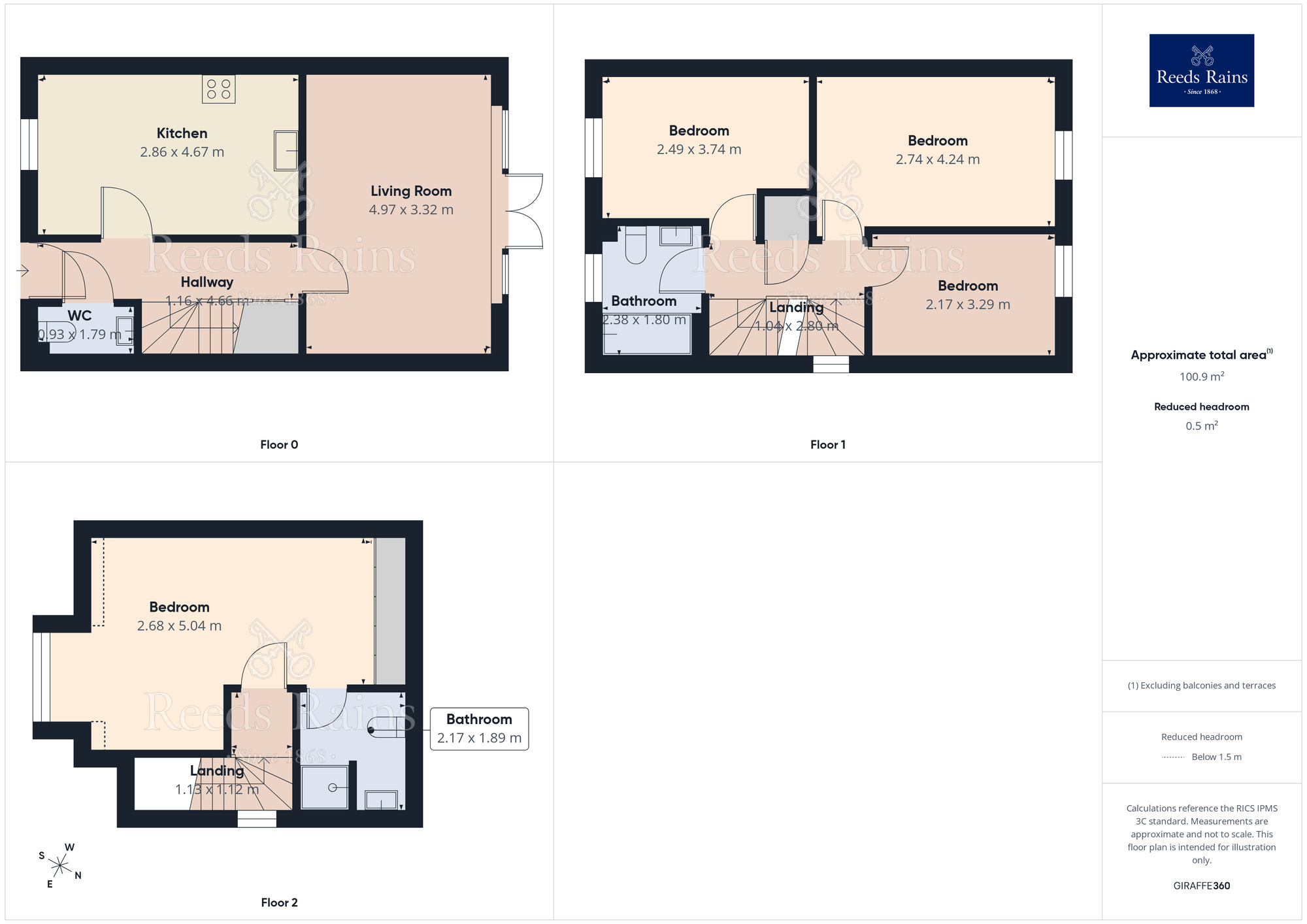 Floorplan of 4 bedroom Semi Detached House for sale, Broughton Road, Pontefract, West Yorkshire, WF8