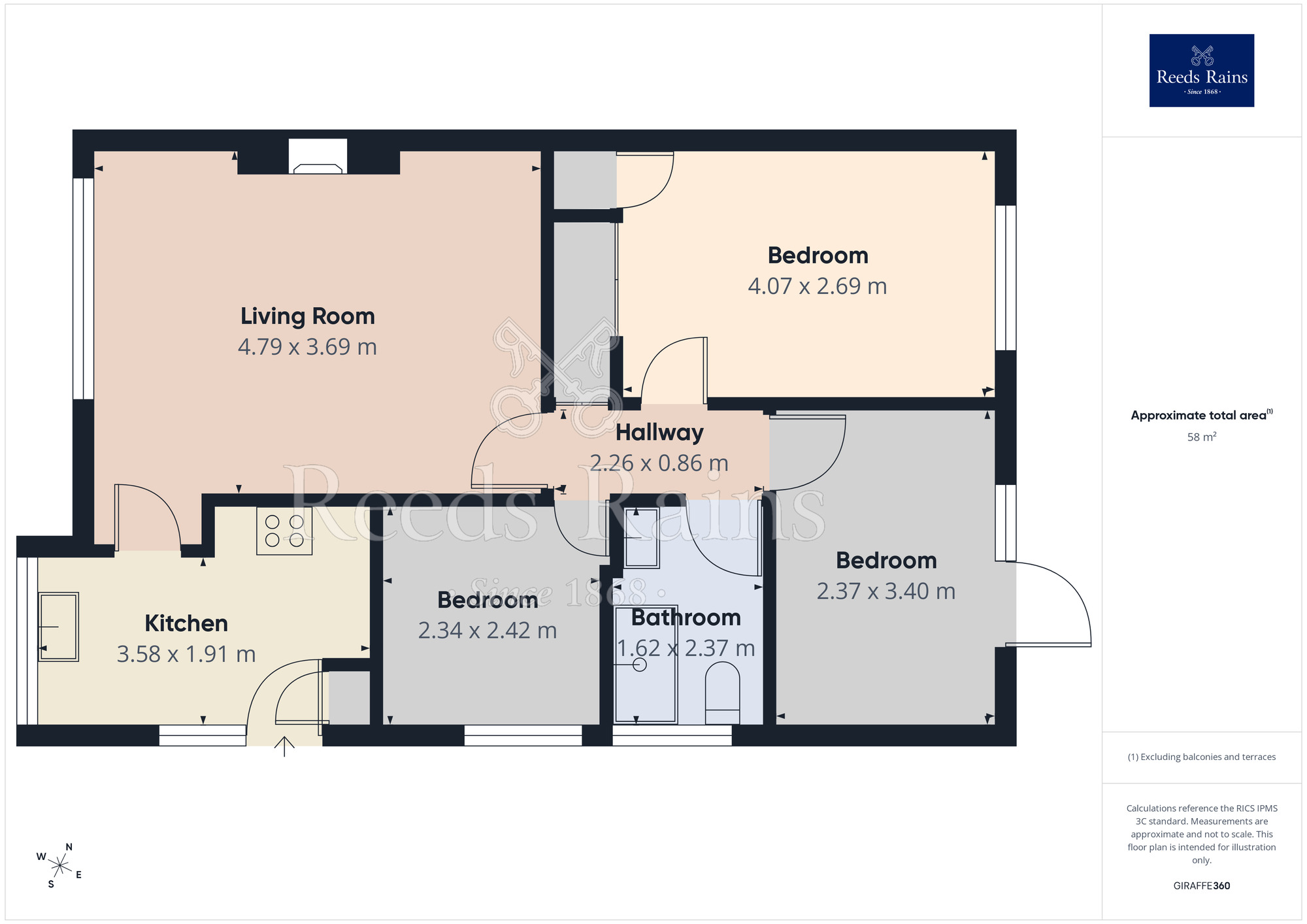 Floorplan of 3 bedroom Detached Bungalow for sale, Larks Hill, Pontefract, West Yorkshire, WF8