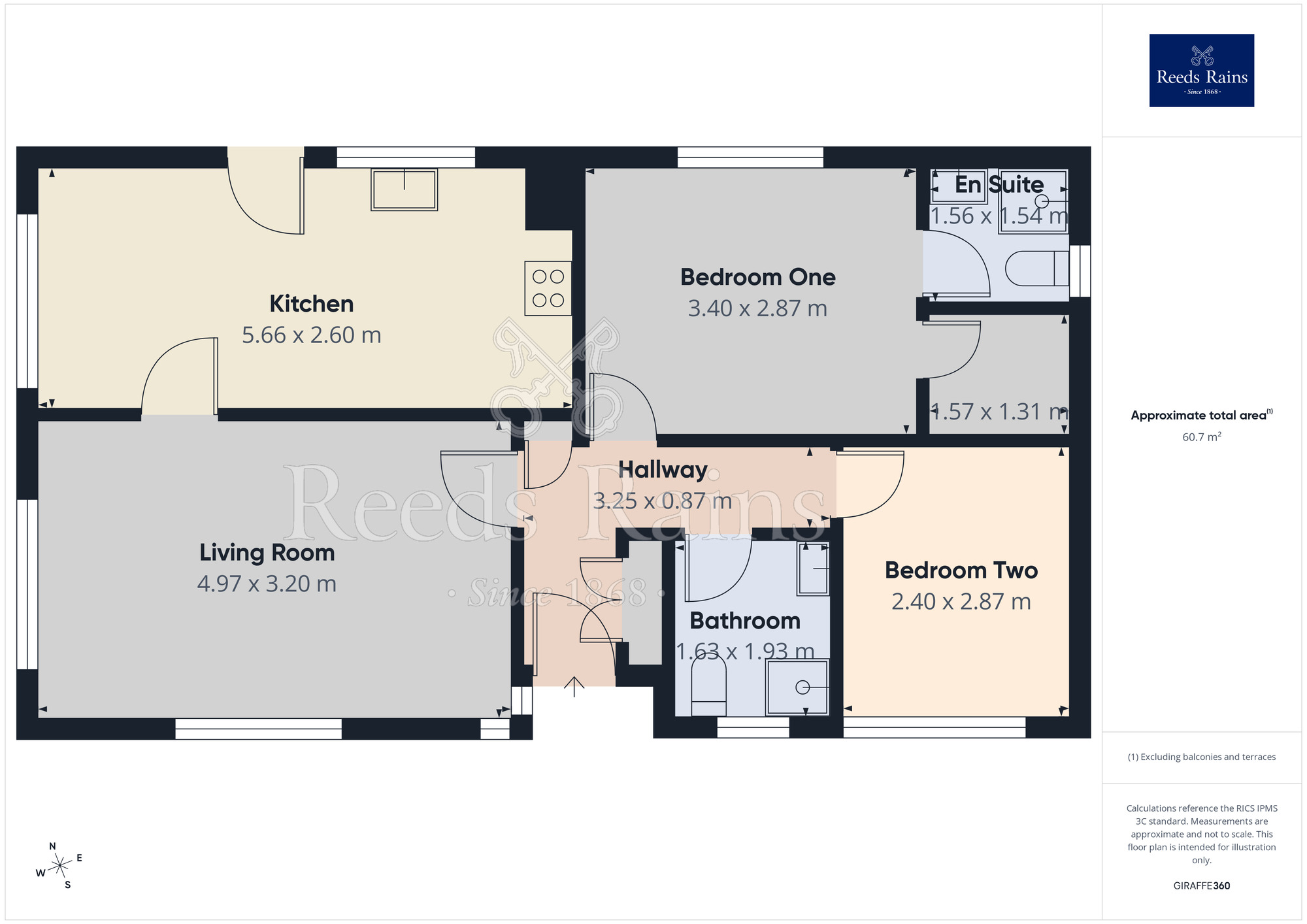 Floorplan of 2 bedroom Park Home Property for sale, Willow Lane, Knottingley, West Yorkshire, WF11