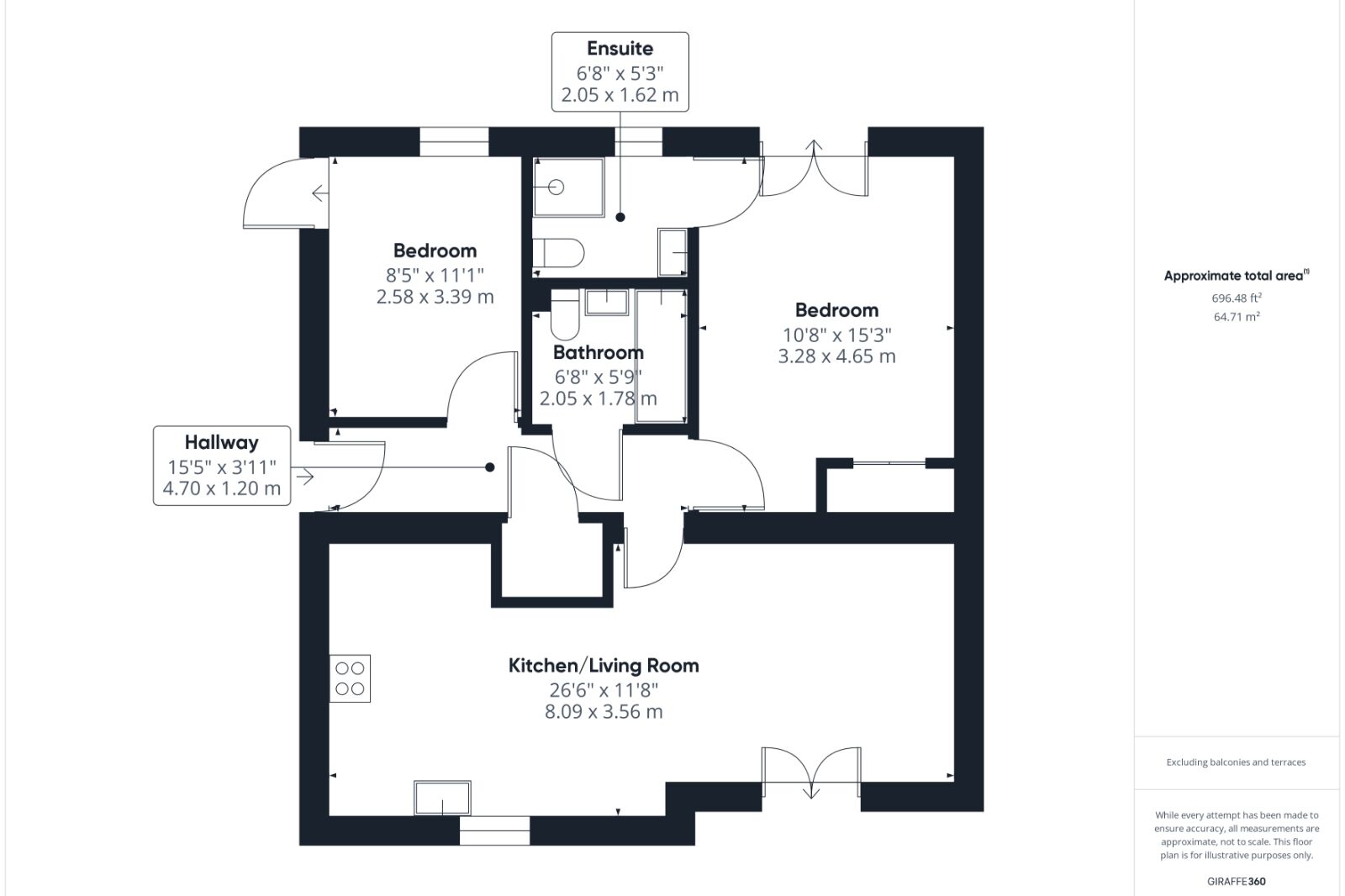 Floorplan of 2 bedroom  Flat to rent, Lower Burlington Road, Portishead, Bristol, BS20