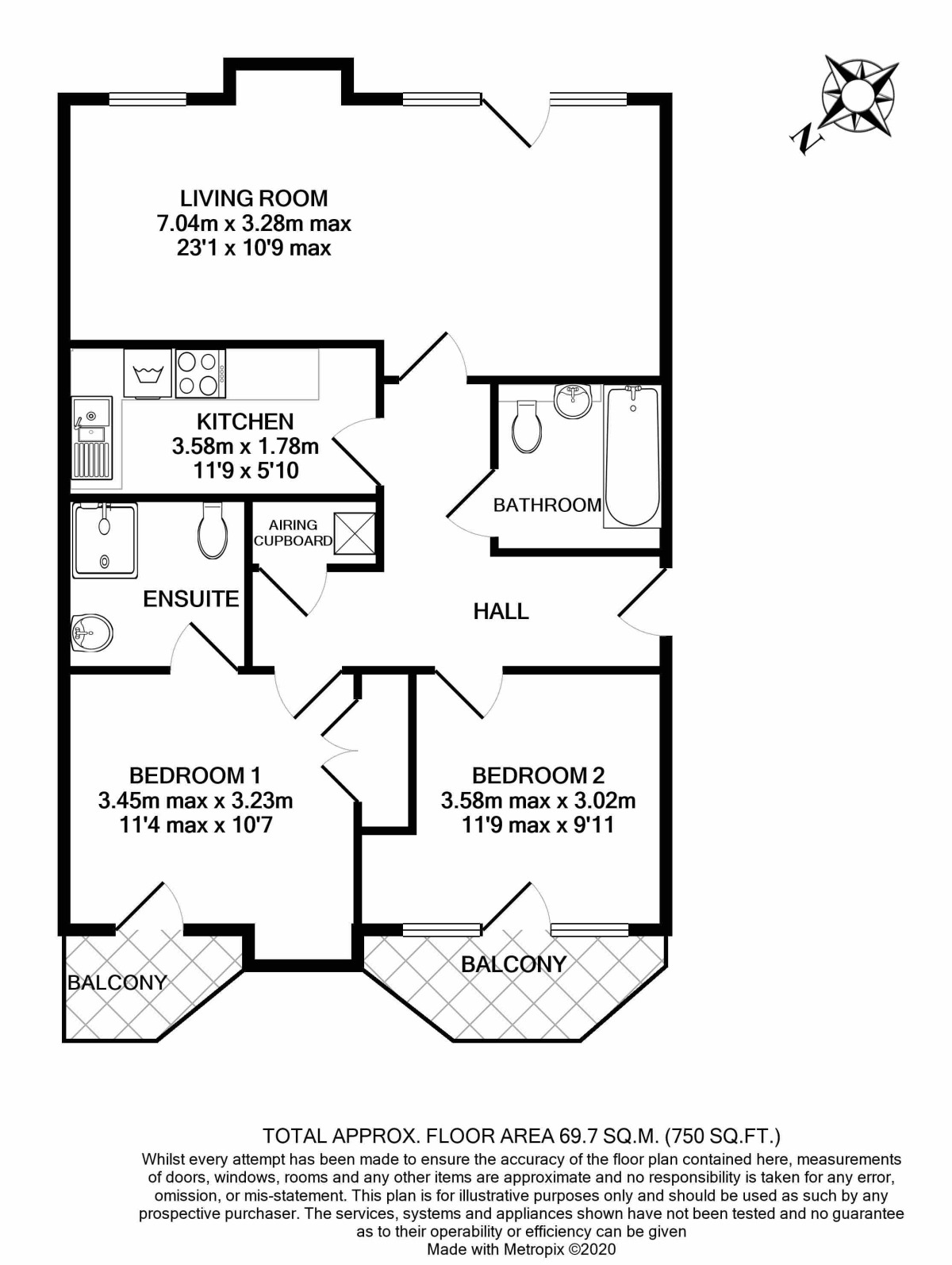Floorplan of 2 bedroom  Flat to rent, Lower Burlington Road, Portishead, Bristol, BS20