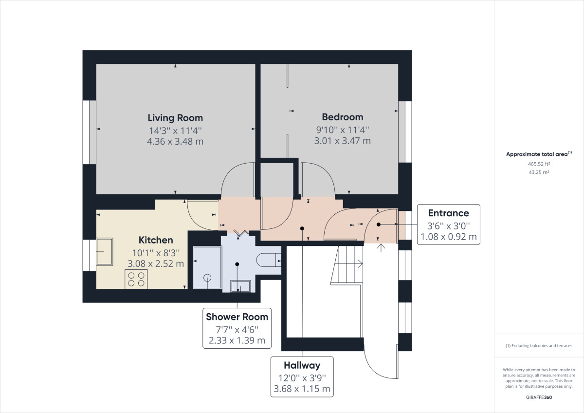 Floorplan of 1 bedroom  Flat to rent, Nore Road, Portishead, Bristol, BS20