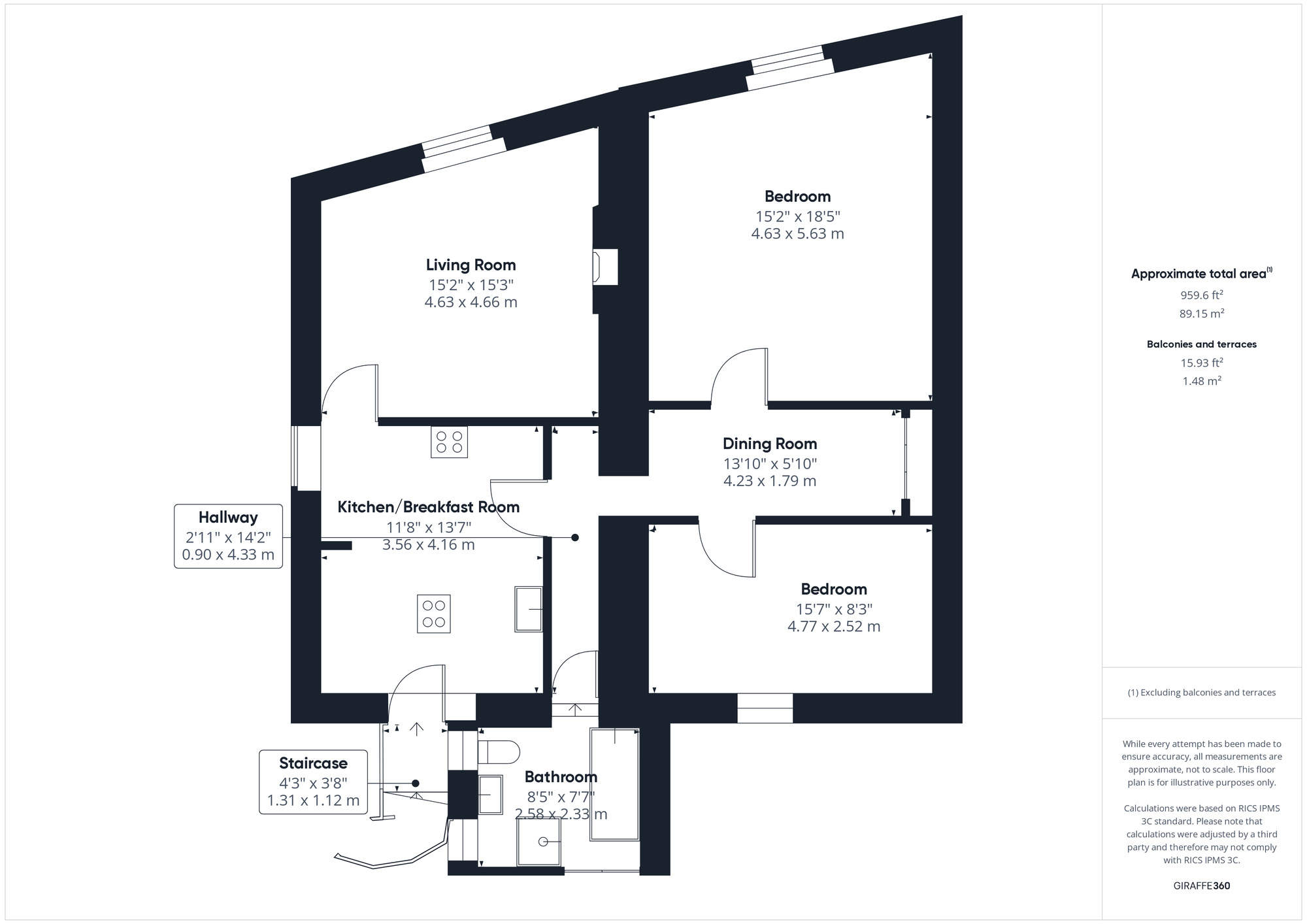 Floorplan of 2 bedroom  Flat for sale, Hill Road, North Somerset, BS21