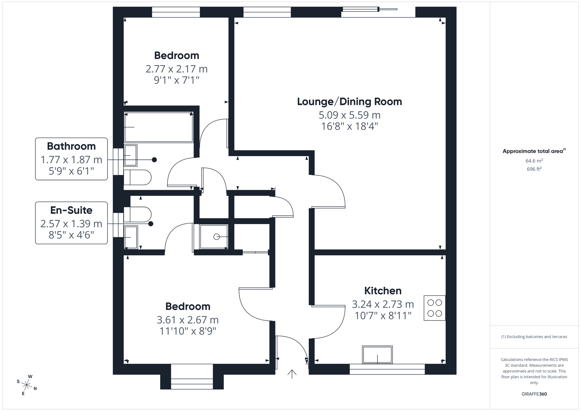 Floorplan of 2 bedroom Detached Bungalow for sale, Brock End, Portishead, Bristol, BS20