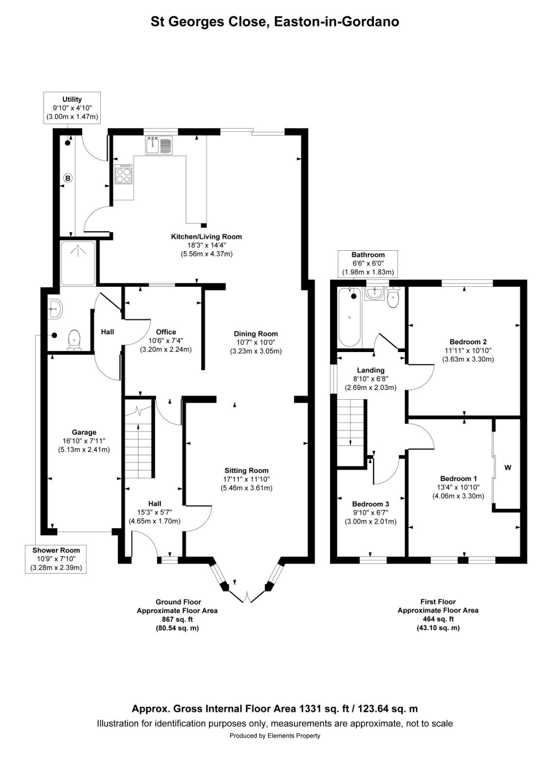 Floorplan of 3 bedroom Semi Detached House for sale, St Georges Close, Easton-in-Gordano, Bristol, BS20